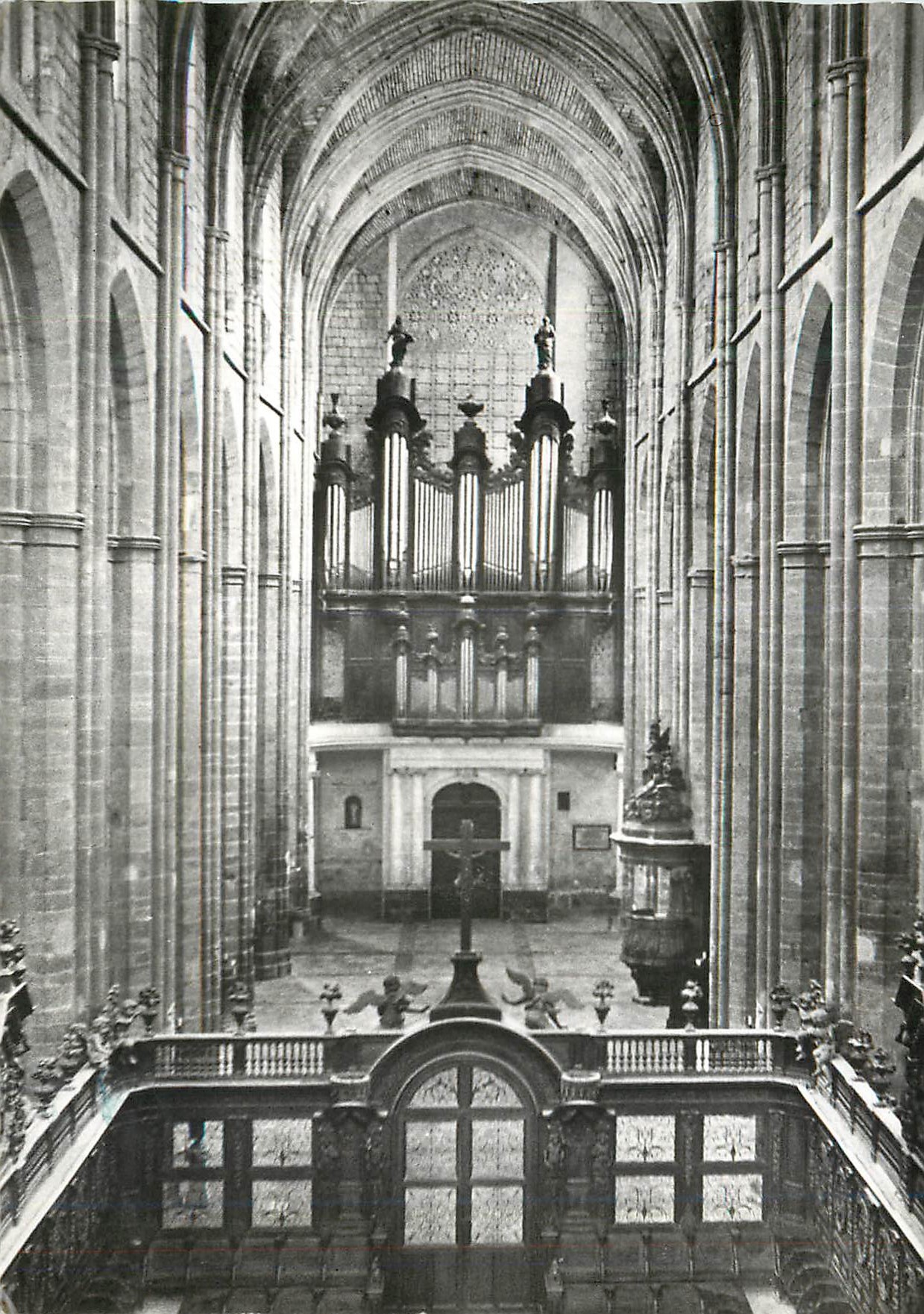 CPM Saint maximin la sainte baume (var) basilique du XIII siecle Orgue