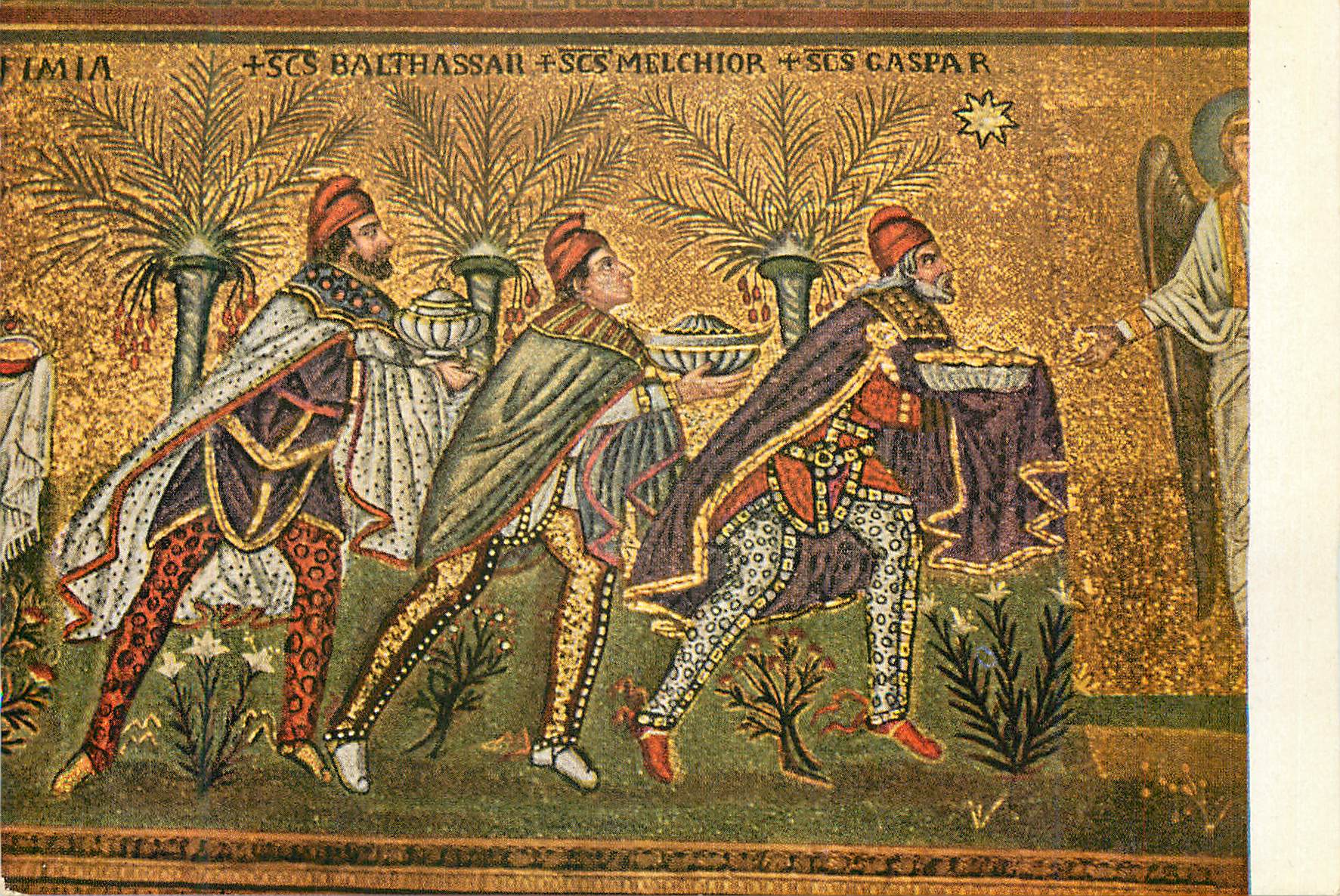 CPM Ravenna basilique de st apollinare nuovo les mages(mosaique)