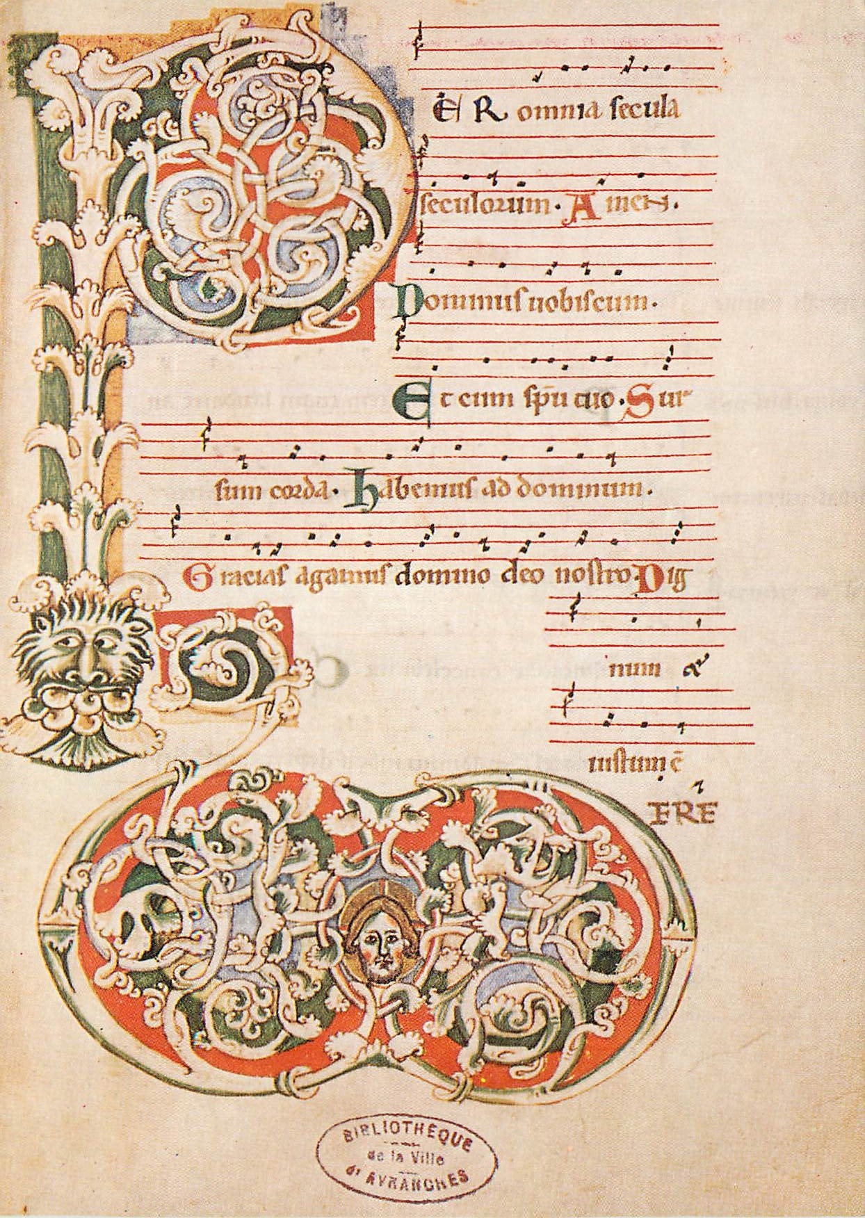 Manuscrits du Mont Saint-Michel — Préambule du Chant de la Préface — Éditeur Combier / Mâcon, n° C8 50025-1-0074