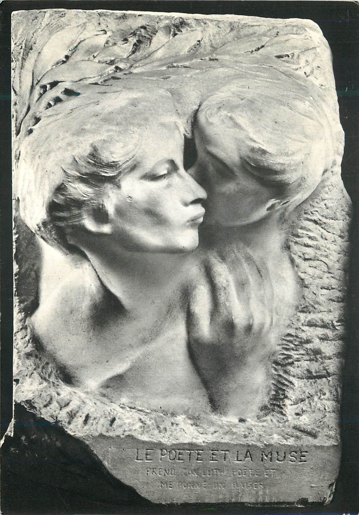 Le Poète et la Muse — sculpture en plâtre d'Auguste Rodin — édition B. Jarret