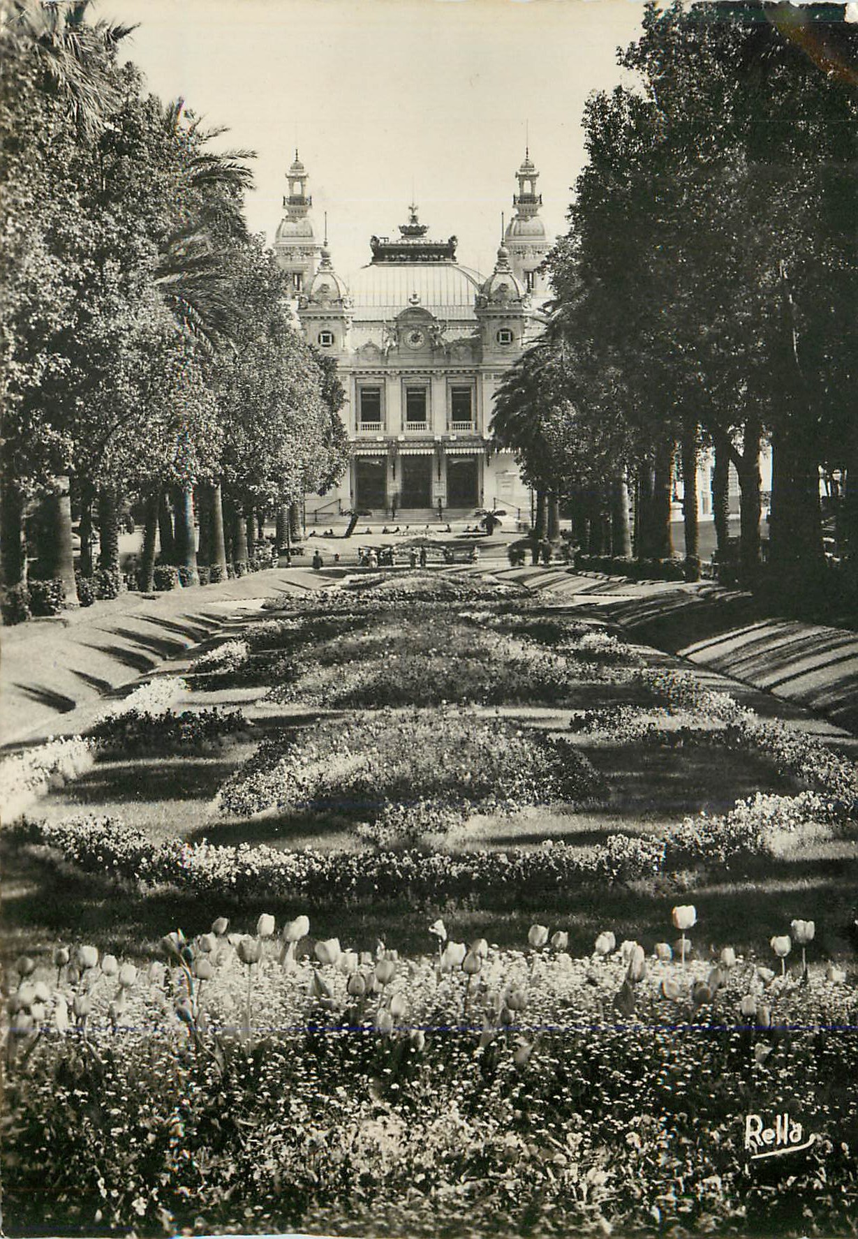 CPM La cote d azur 125 monte carlo le casino et les jardins fleuris