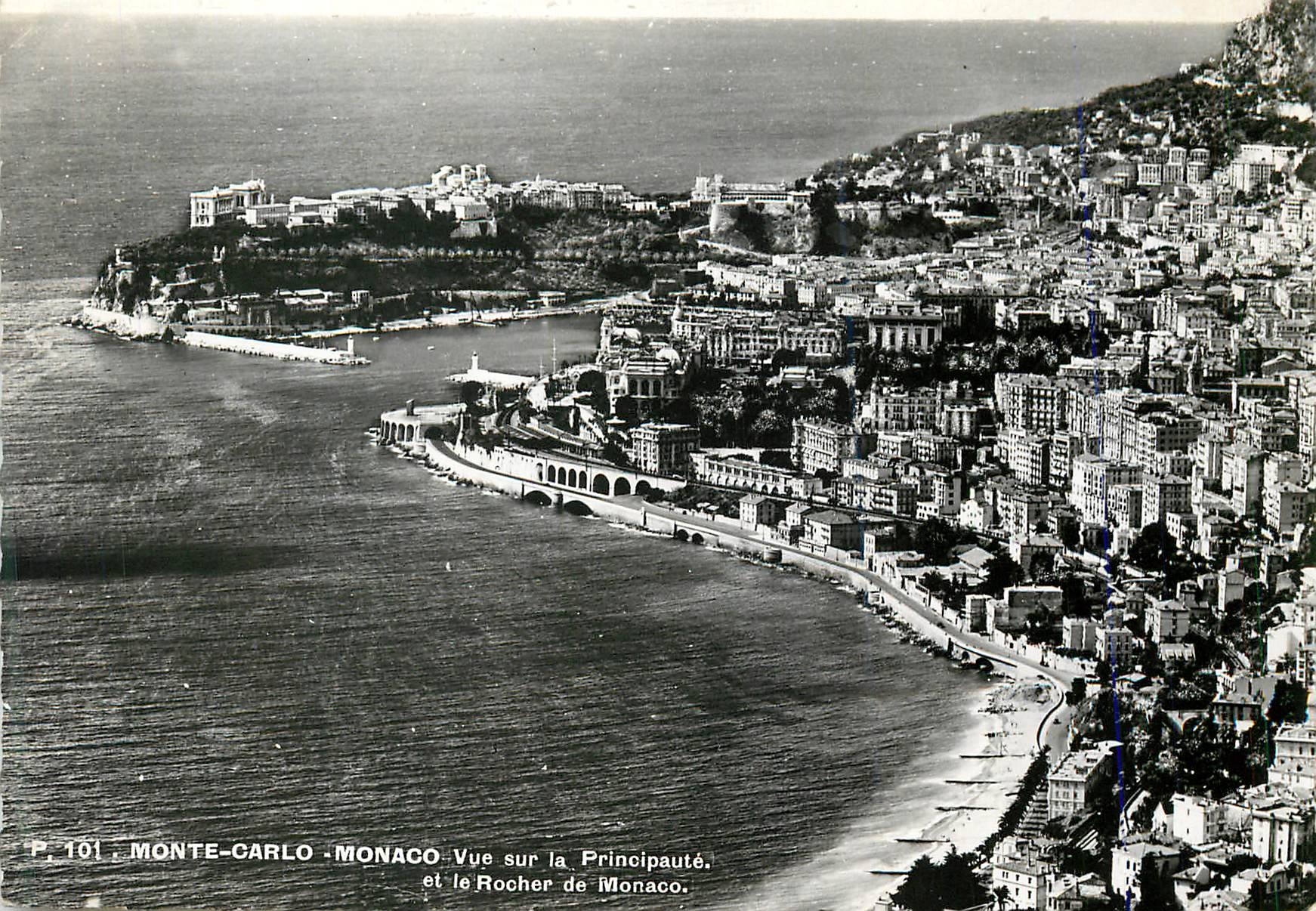 Monte-Carlo - Monaco - Blick auf das Fürstentum und den Felsen von Monaco — P. 101