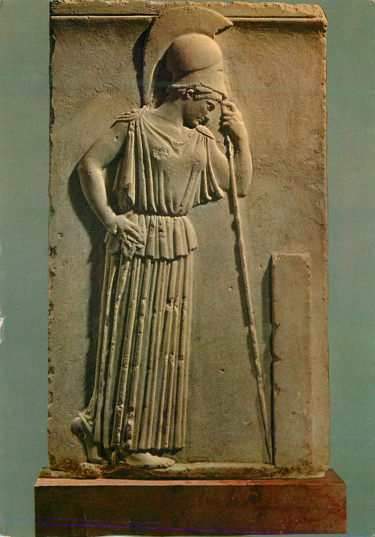 CPM Athenes musee de l acropale athena pensive