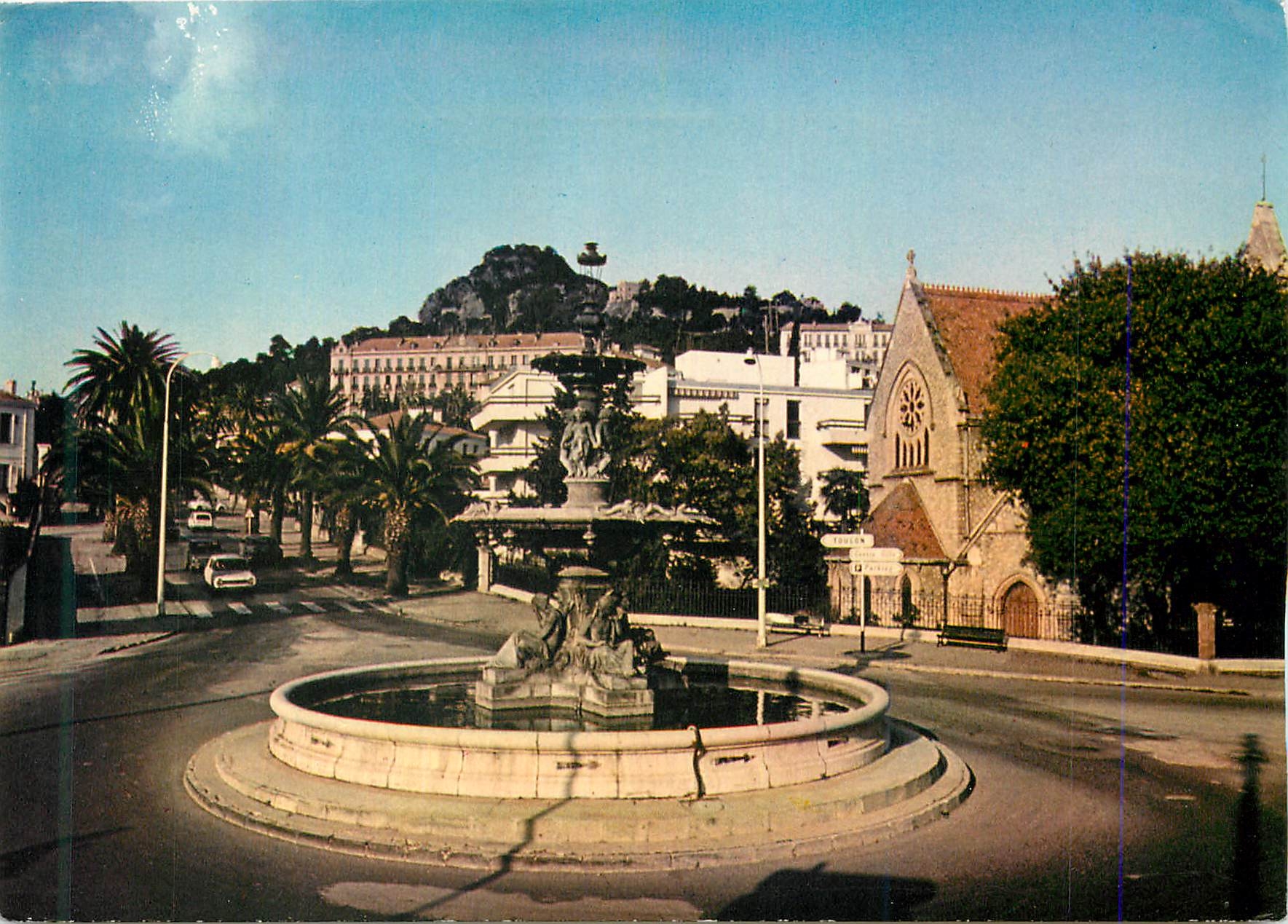 CPM La cote d azur varoise 83406 83 hyeres les palmiers fontaine godillot