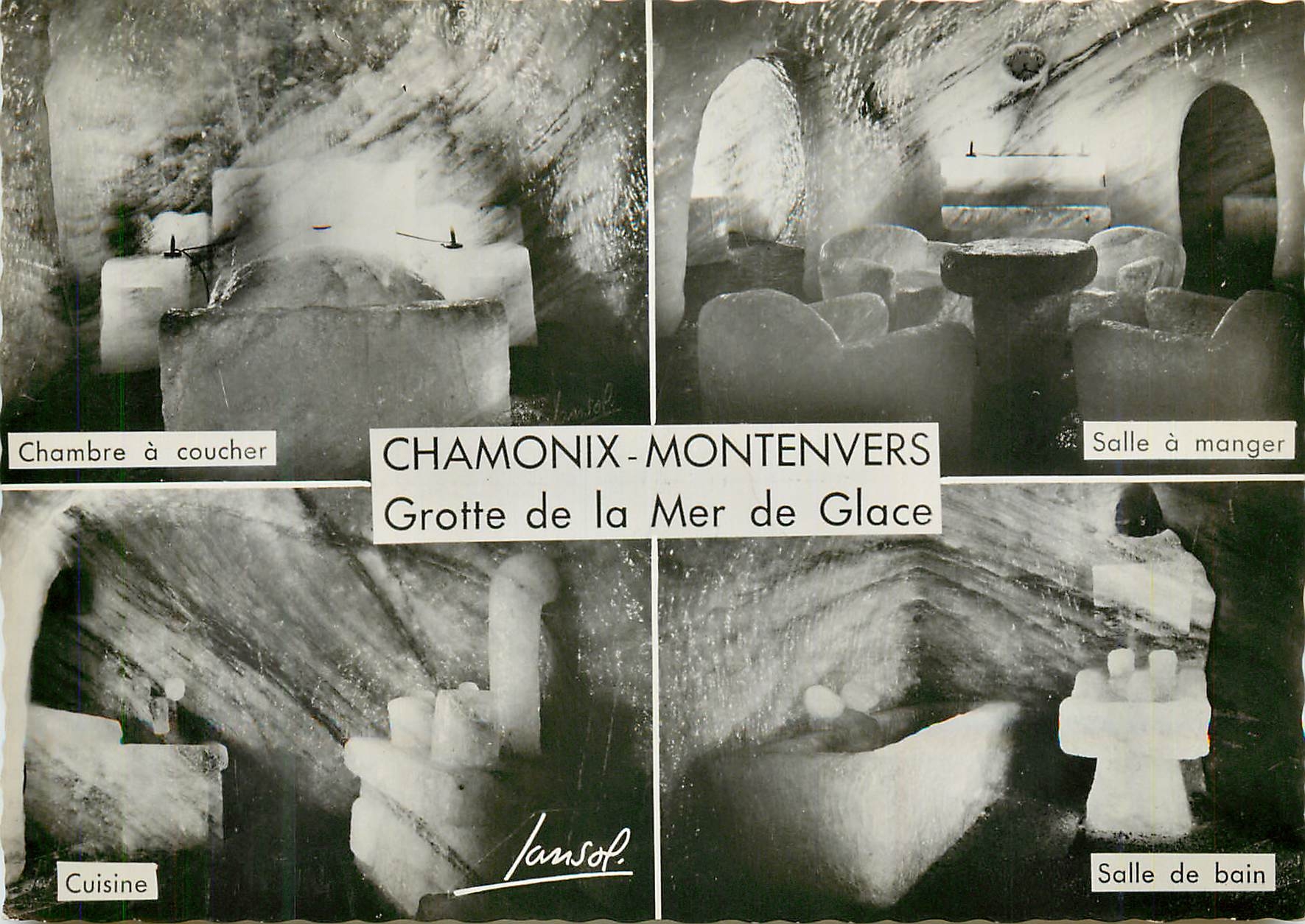 CPM Chamonix montenvers mg 1004 grotte de la mer de glace Chambre a coucher Salle a manger Cuisine Salle de bain