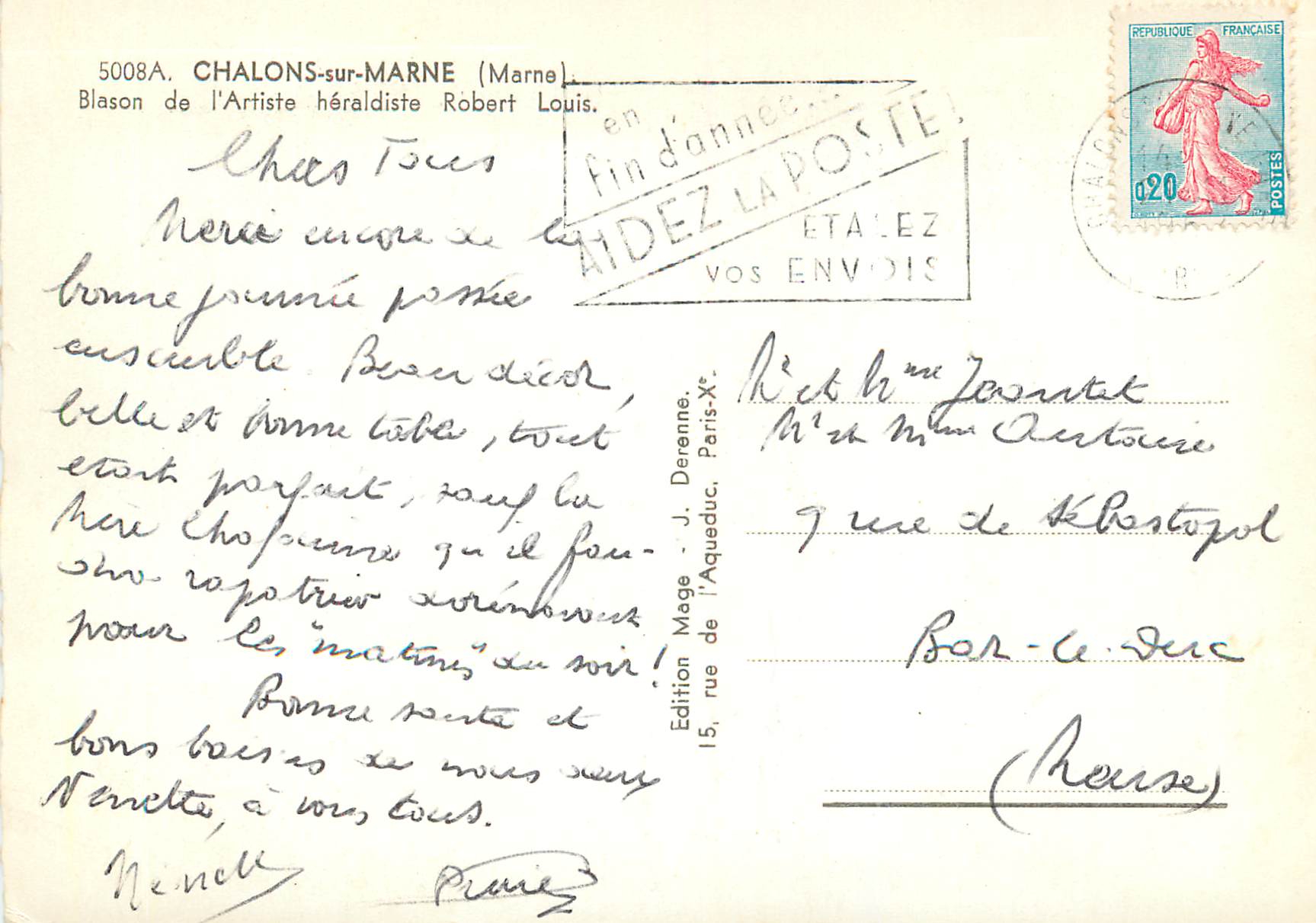 Chalons-sur-Marne — vue panoramique avec écusson — Édition Mage — Reverso