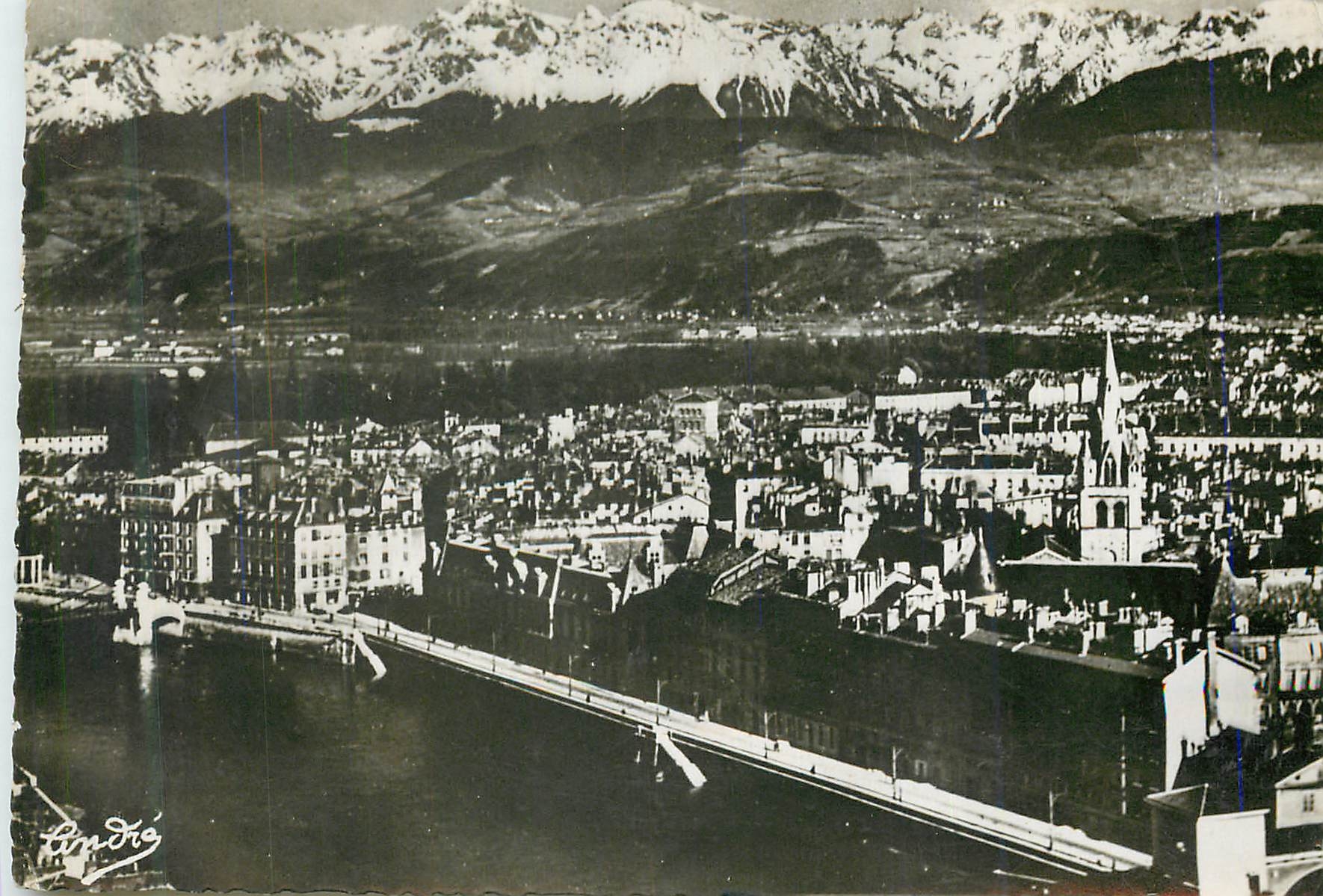 Grenoble et la Chaîne des Alpes — Vue Générale — Éditions C.A.D.S.E., Grenoble, n°1001