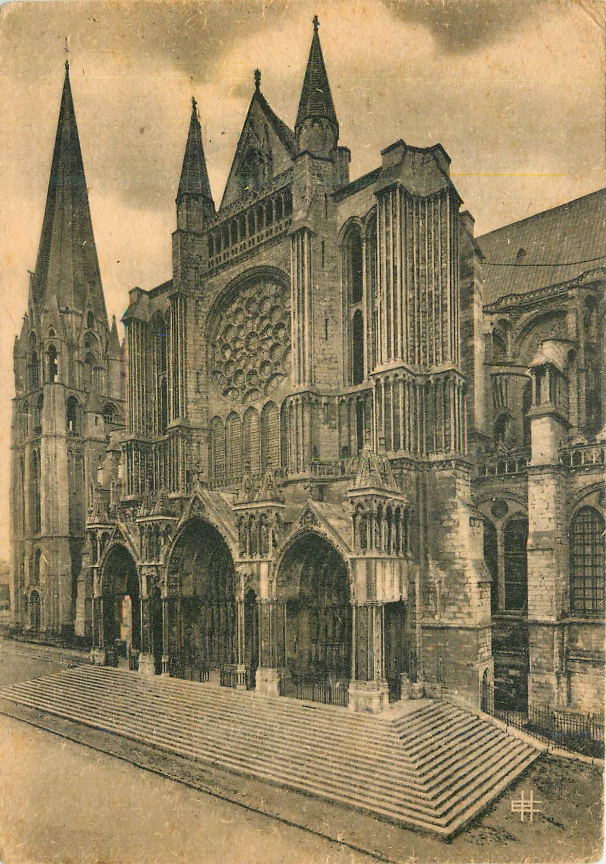CPM Cathedrale de chartres 25 portail sud(xiii siecle)