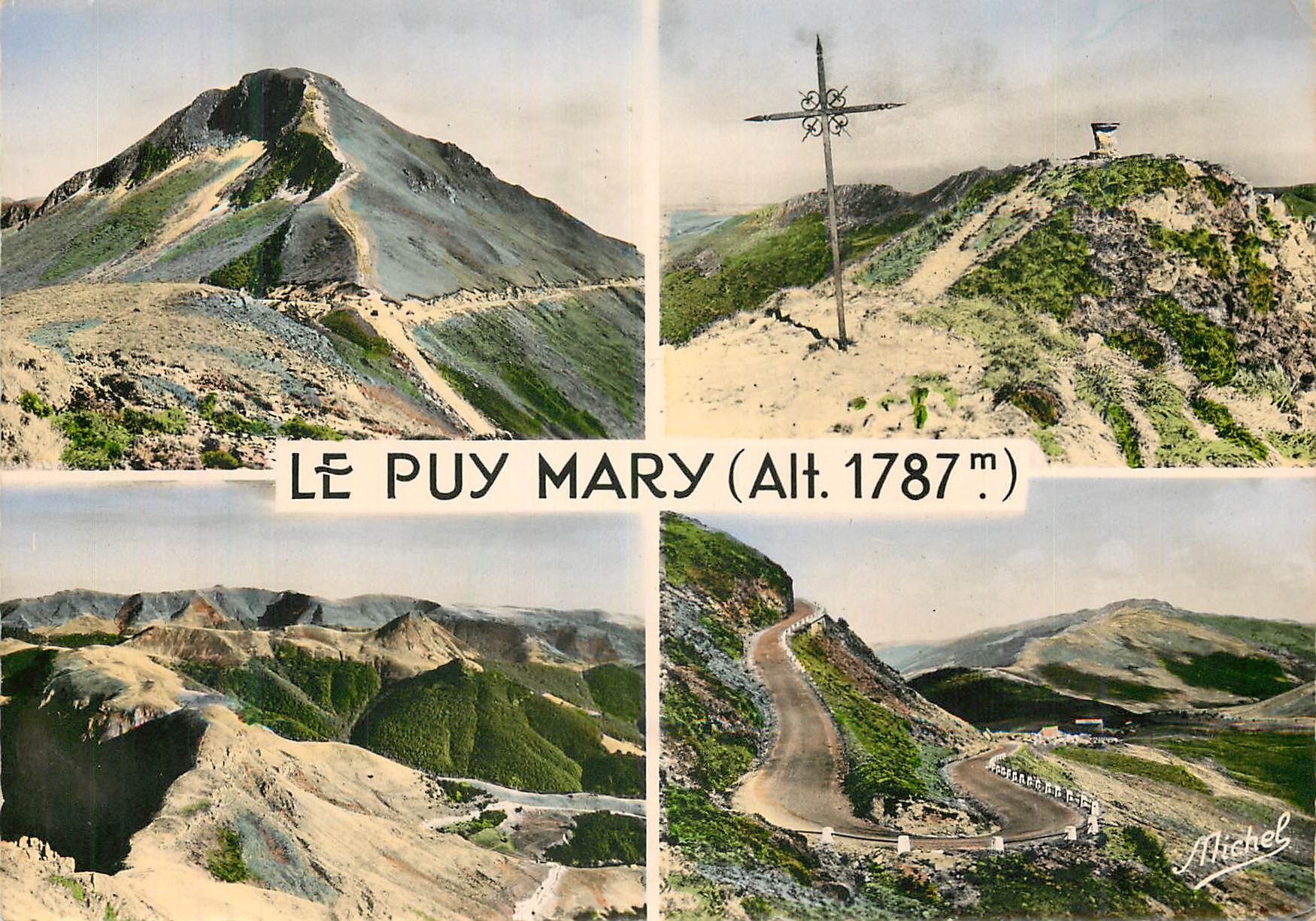 CPM Les monts du cantal le puy mary(alt 1787 m) la table d orientation panorama