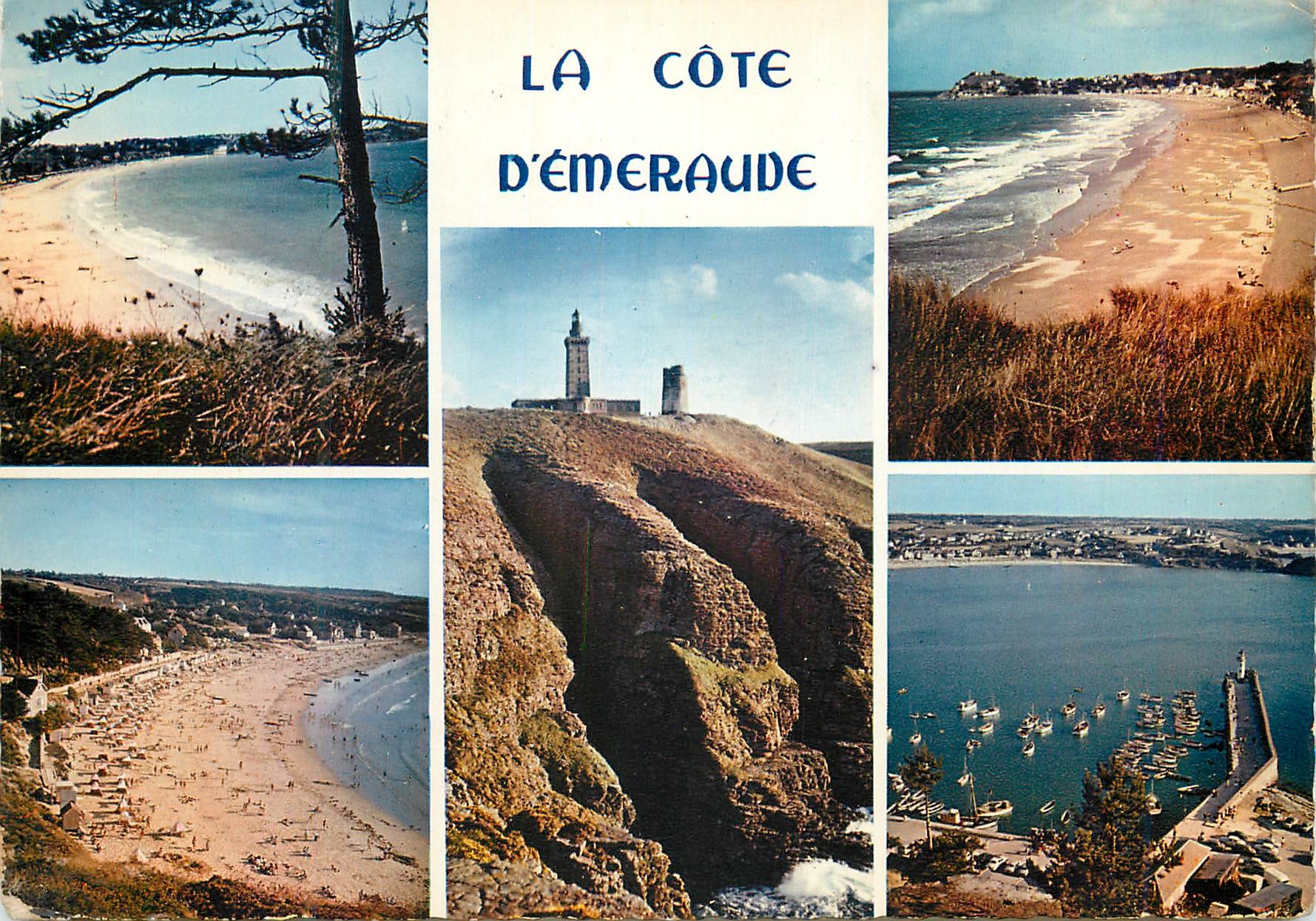 CPM La bretagne en couleurs cote d emeraude mx 6718 le val anche saint cast le cap frehel et erquy