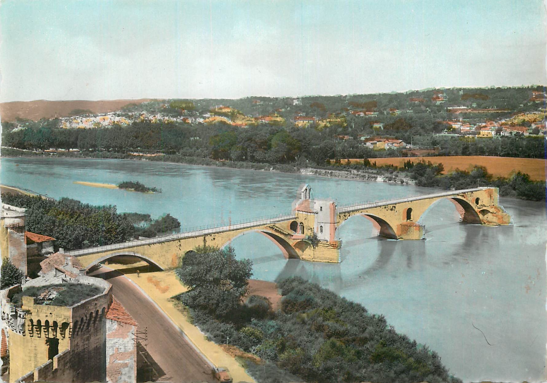 CPM 18 avignon (vaucluse) pont saint benezet (xii siecle) et le rhone