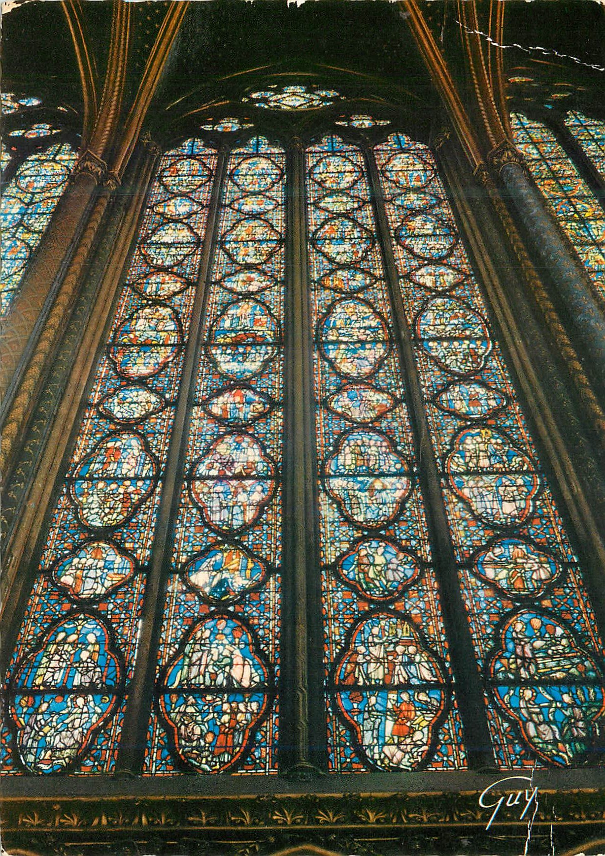Die Heilige Kapelle — Glasfenster der oberen Kapelle — Verlag GUY