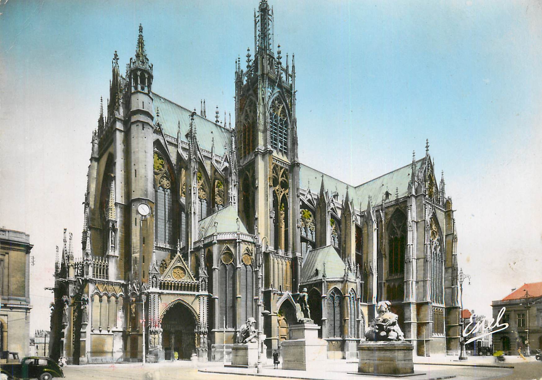 Cathédrale Saint-Étienne — façade sur la Place d'Armes — Éditions de Luxe 'Estel' n°5203