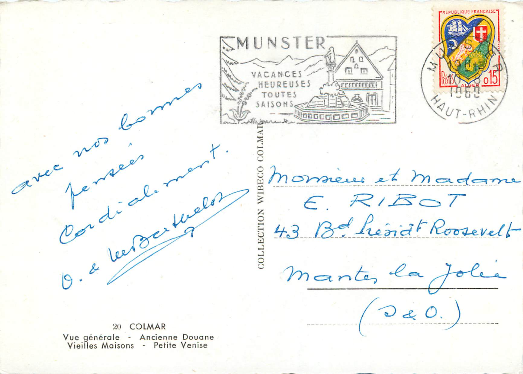 Colmar — Vue générale — Ancienne Douane, Vieilles Maisons, Petite Venise — éditeur Cap — Rückseite