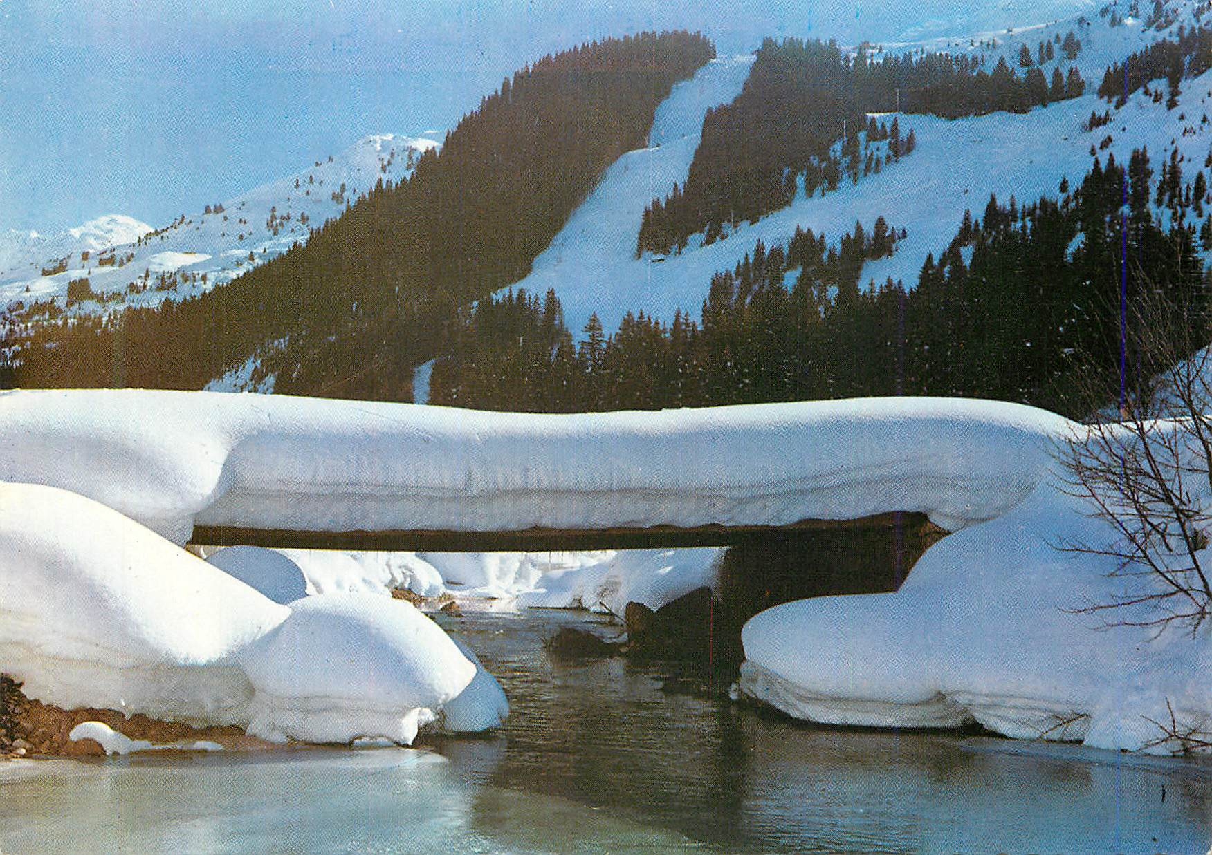 CPM 202 l hiver dans les alpes pont de neige