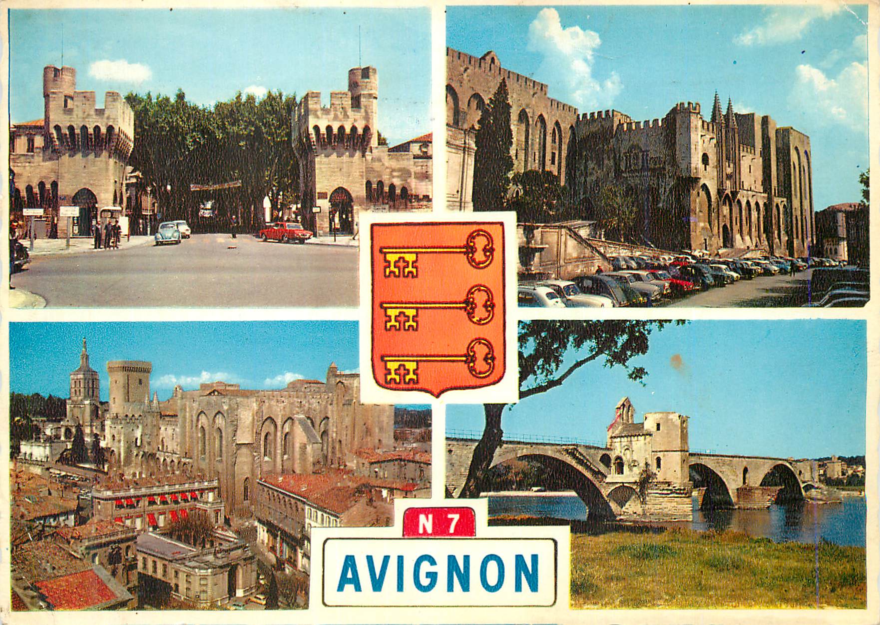 Avignon — Les Remparts, Palais des Papes, Pont Saint-Bénézet — Édition Boulbou — N°7