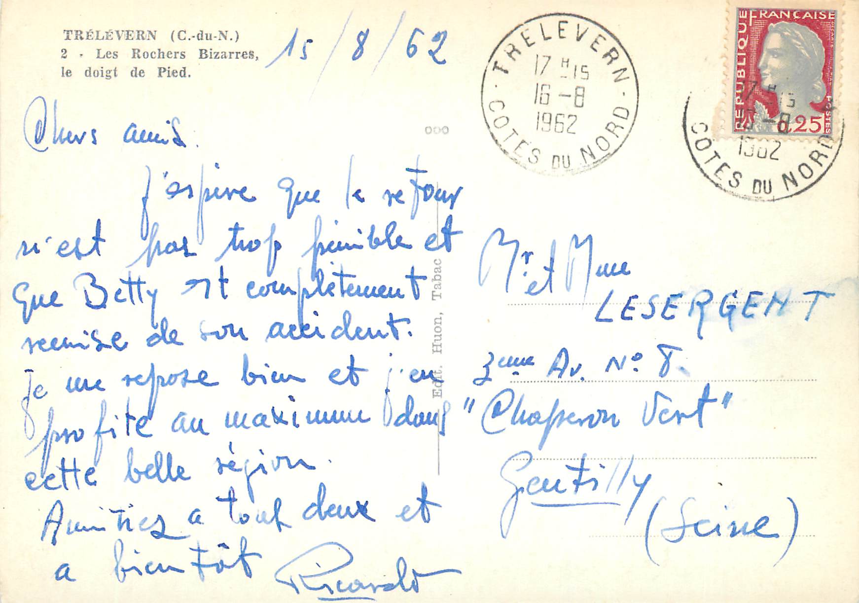 Die seltsamen Felsen — Trélévern (Côtes-du-Nord) — Lucien — Rückseite