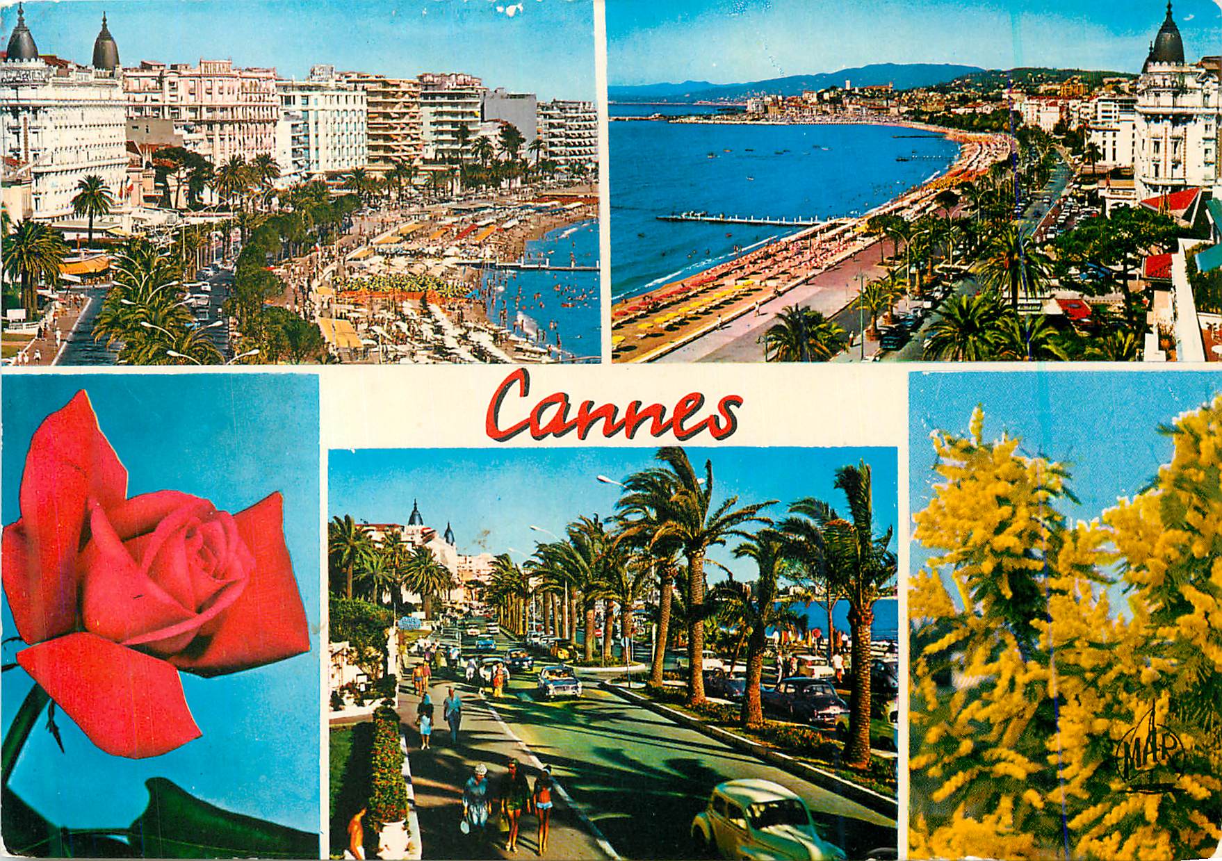 CPM La cote d azur cannes les palaces de la croisette la croisette et le suquet