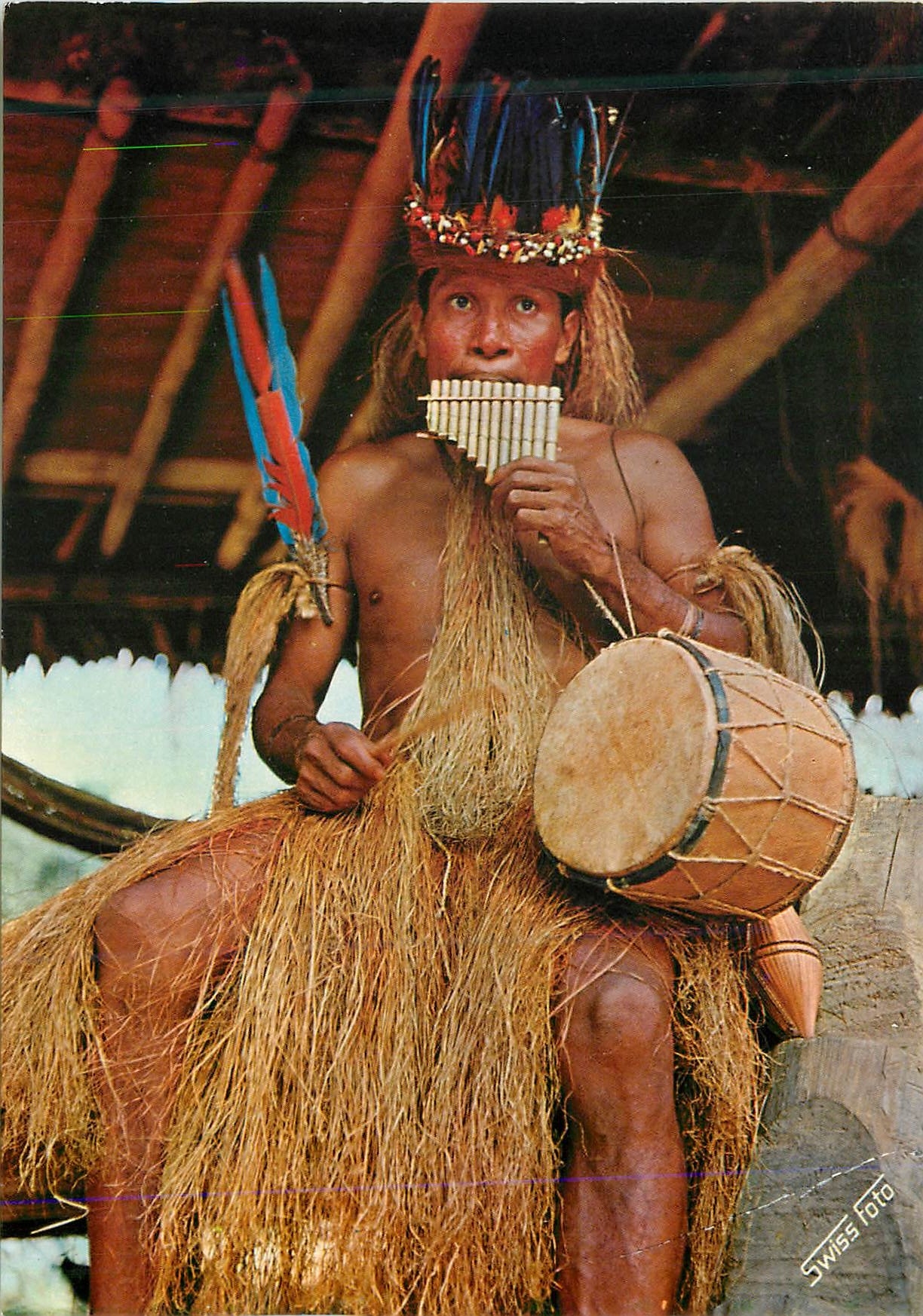 CPM Peru peruvian amazon yagua indian with music instruments