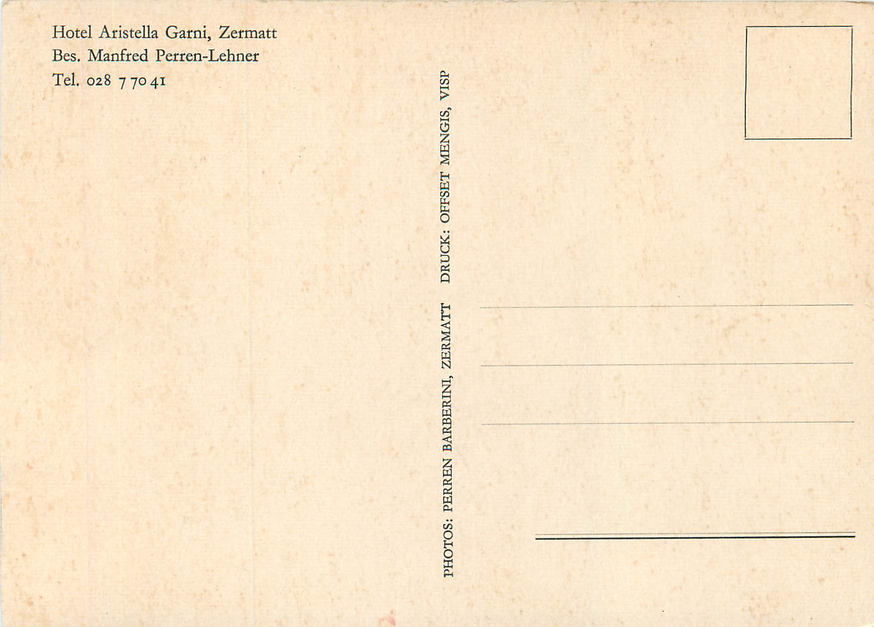 CPM Hotel aristella garni zermatt bes manfred perren lehner — Back