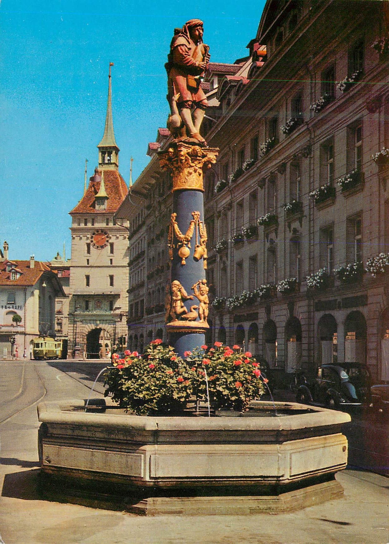CPM Berne la fontaine du joueur de cornemuse