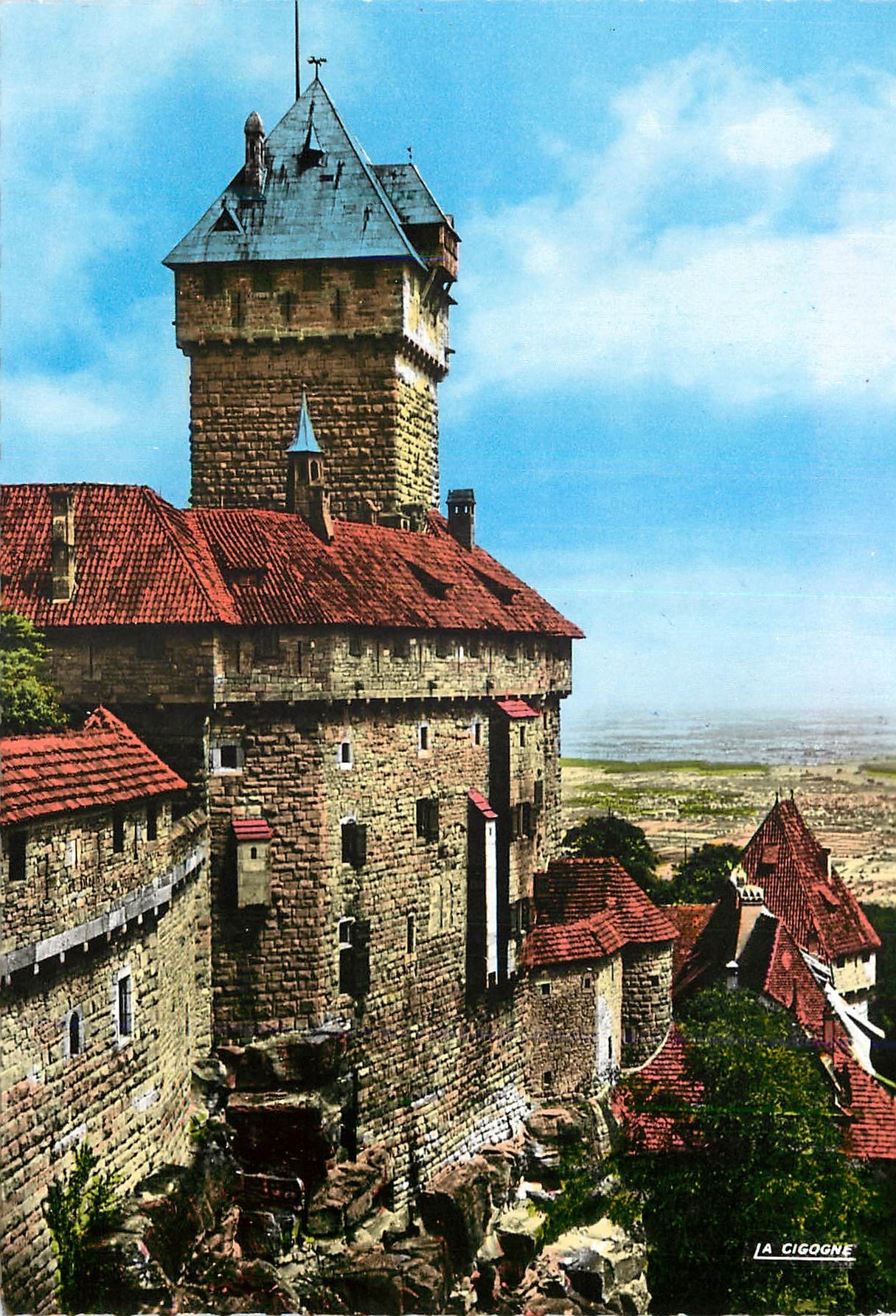 Château du Haut-Kœnigsbourg — vue sur la plaine d'Alsace — Éditions Weygand