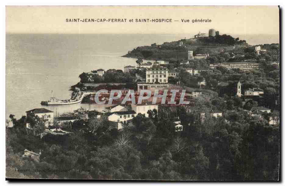 Saint Jean Cap Ferrat et Saint Hospice - Vue Genrale - CPA 