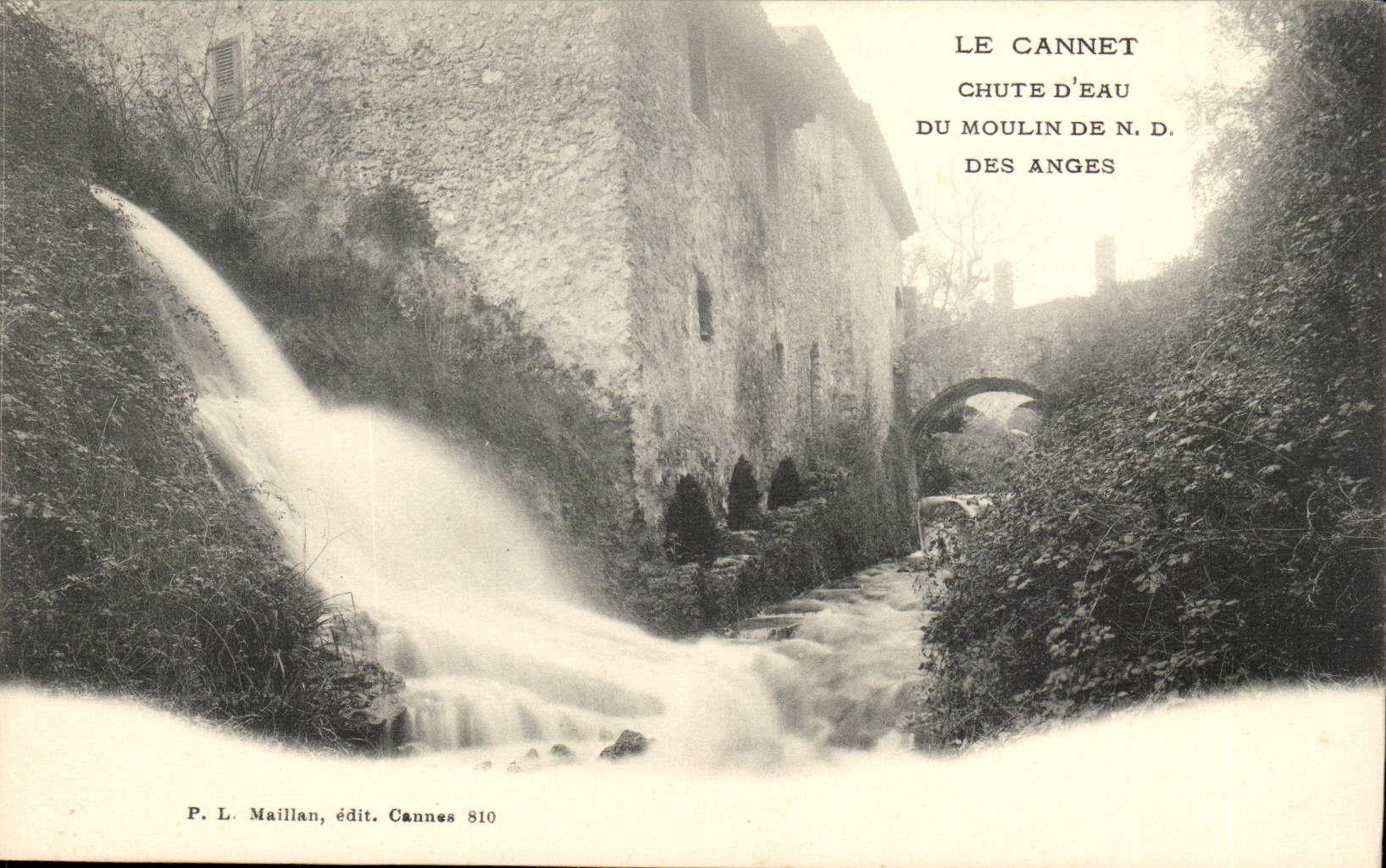 Le Cannet - Chute d'eau du moulin de N:D: des Anges - CPA 
