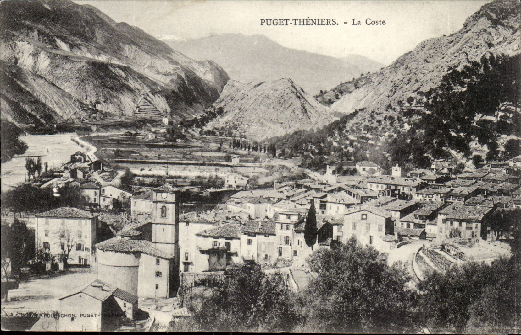 Puget-Thieiers - Vue Panoramique du vieux quartier - CPA 