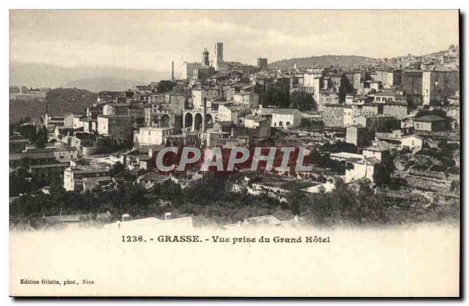 Grasse - Vue prise du Grand Hotel - CPA 