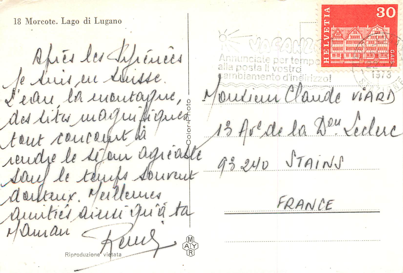 CPM Marcote Lago di Lugano — Rückseite