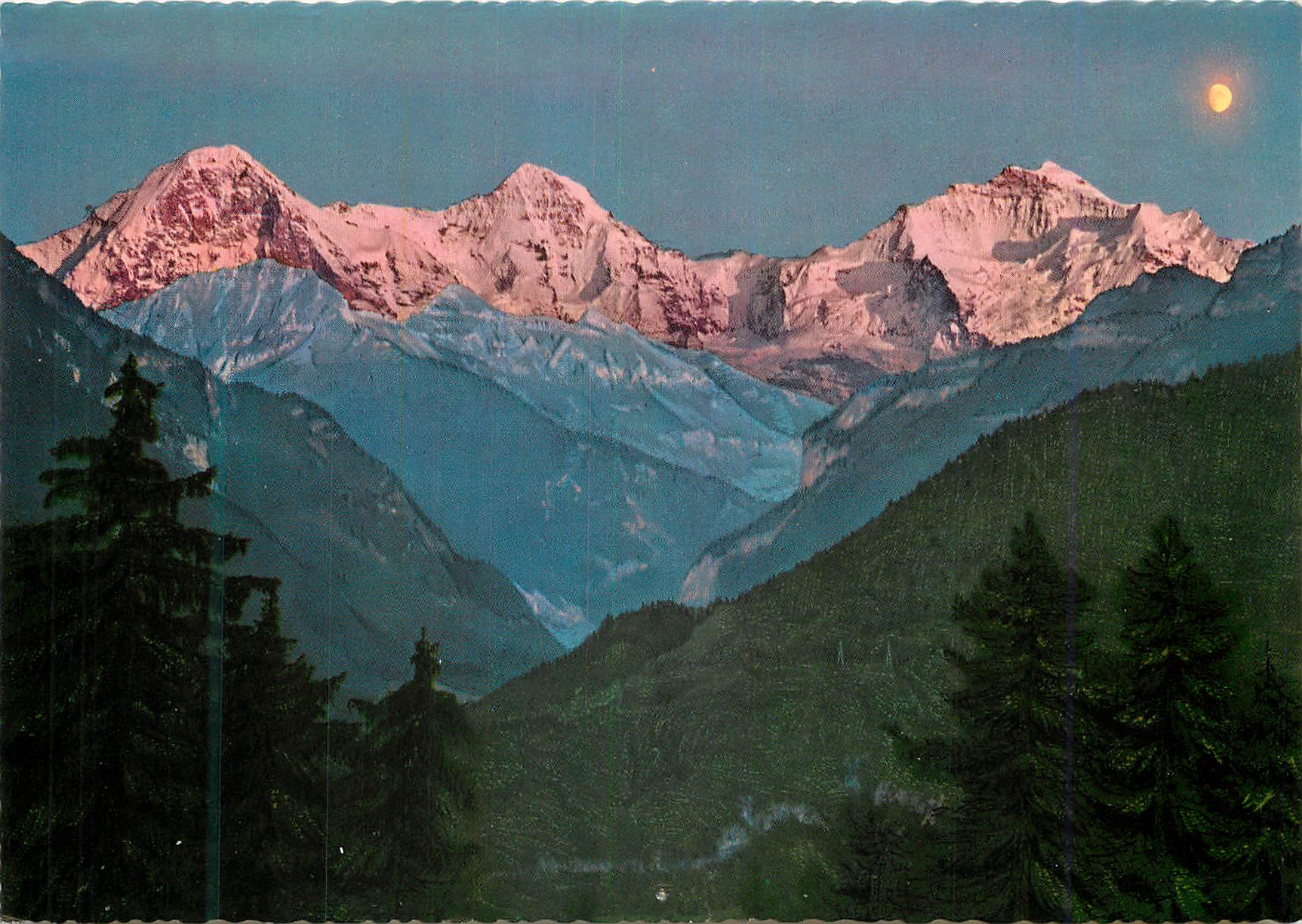 CPM Berner Oberland Eiger Monch und Jungfrau Alpengluhen