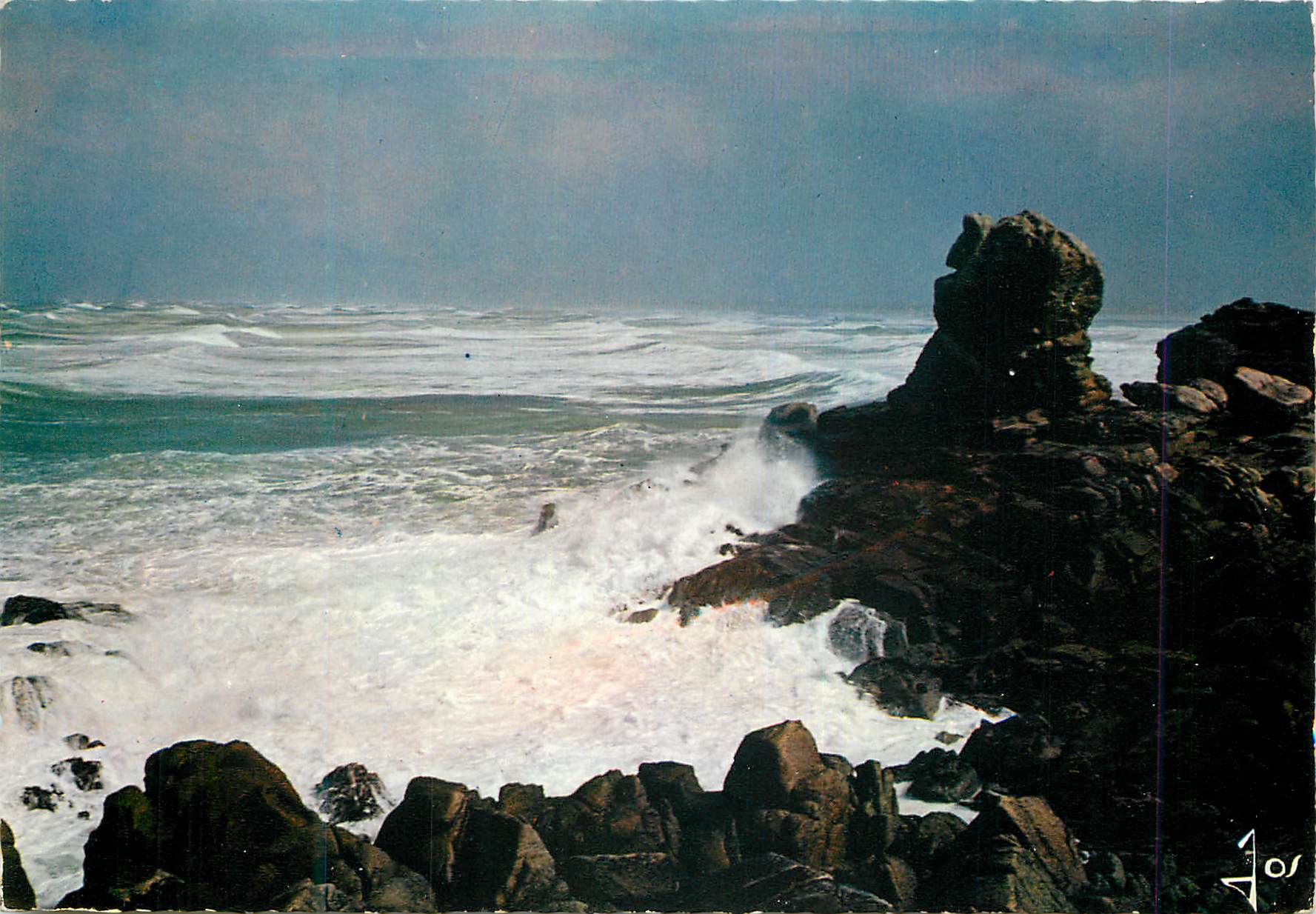 CPA La Bretagne en Couleurs Tempete en Bretagne La Torche