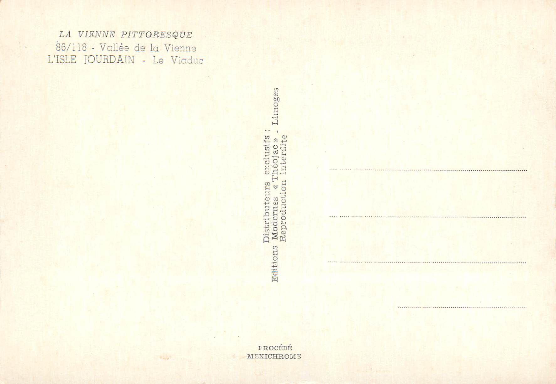 L'Isle Jourdain — Le Viaduc — Éditions Iris — Verso