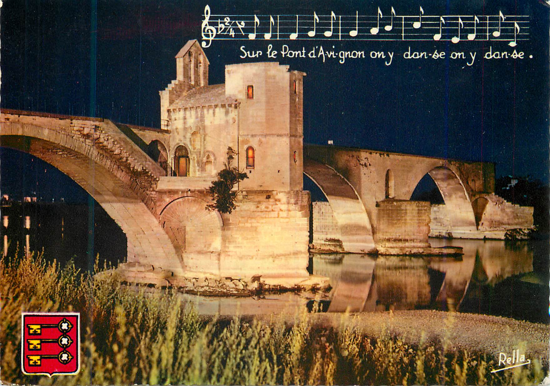 Pont Saint-Bénézet et chapelle — Avignon — éditeur Rella