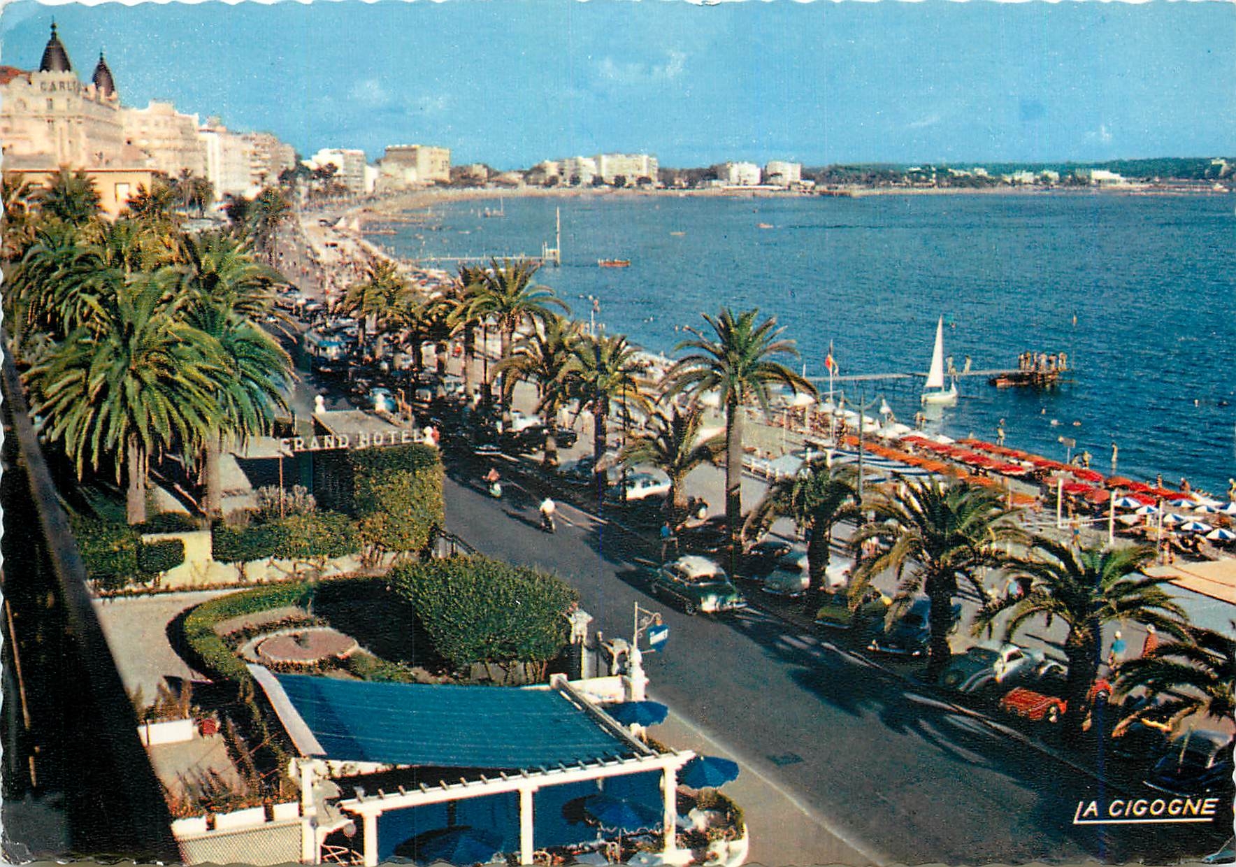 Cannes — Vue d'ensemble de la Croisette — La Cigogne