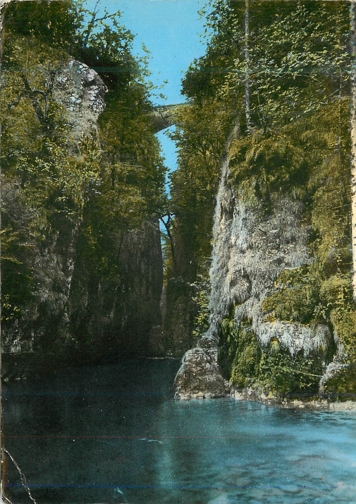 CPM Paysage du Jura Le Pont sur la Langouette aux Planches en Montagne
