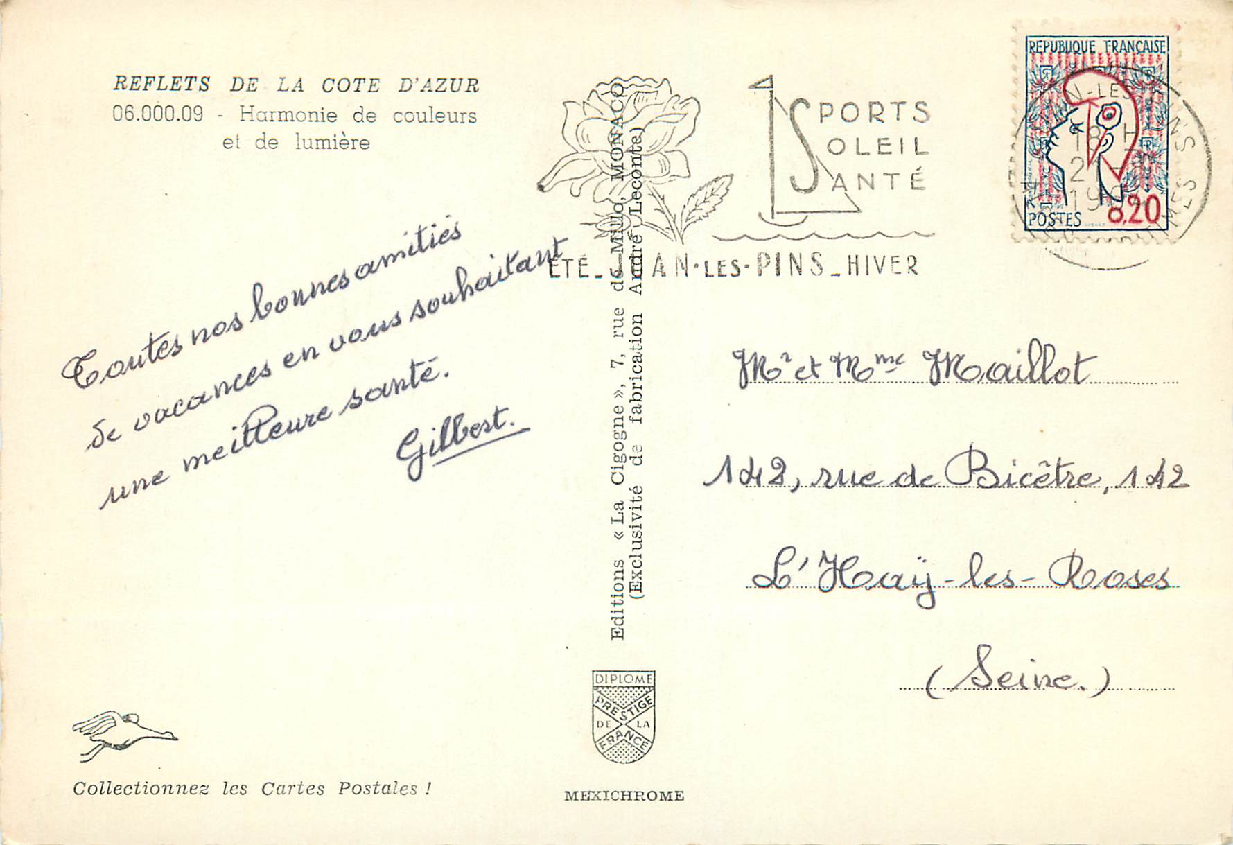 CPM Reflets de la Cote d Azur Harmonie de couleurs et de Lumiere — Verso