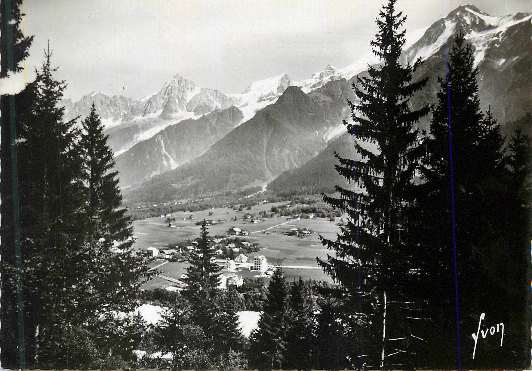 Les Houches (Hte-Savoie) — Vue sur les Aiguilles de Chamonix — Éditions d'Art 'YVON', Paris