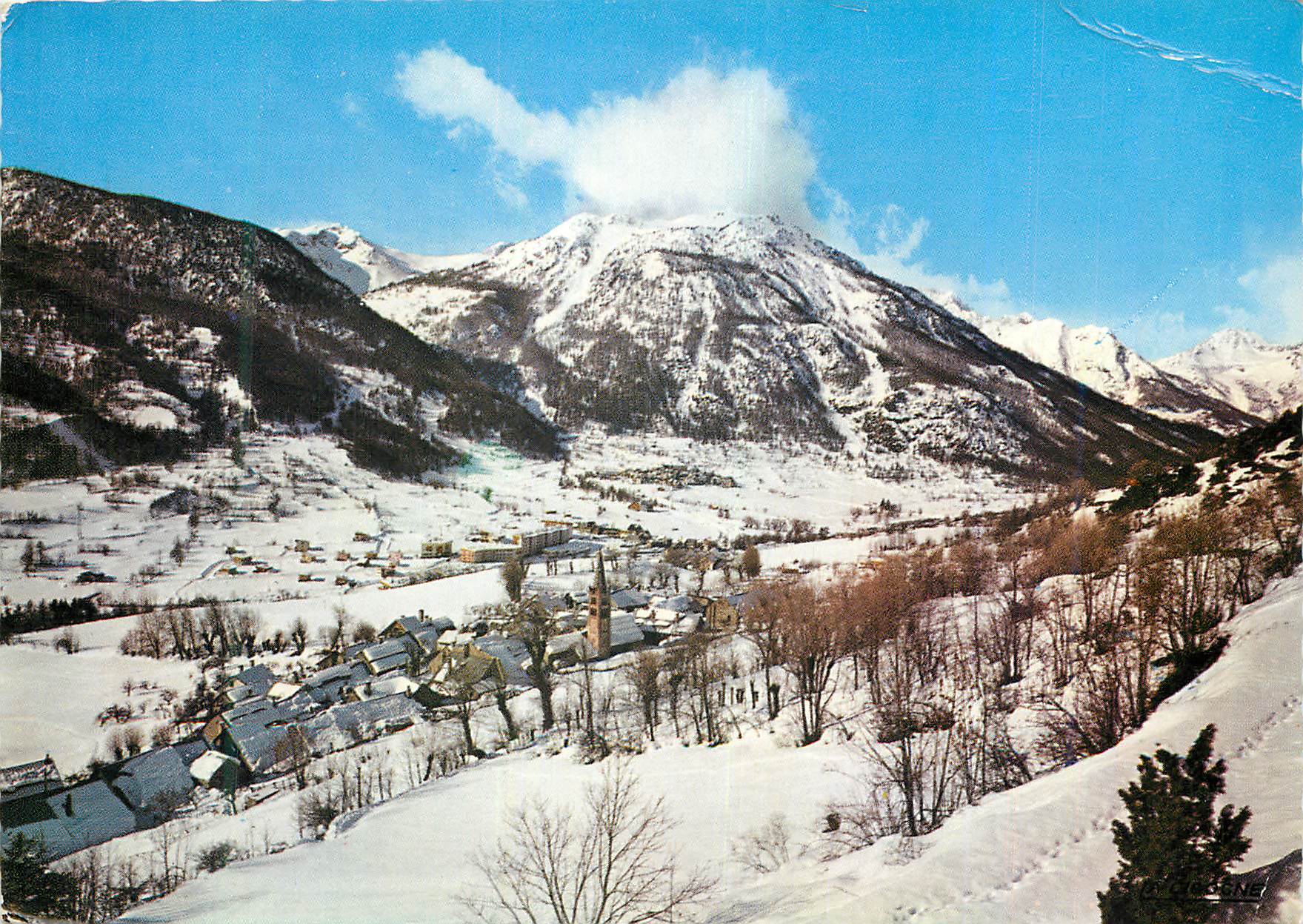 Villeneuve-la-Salle — vue panoramique enneigée — Éditions 'La Cigogne'