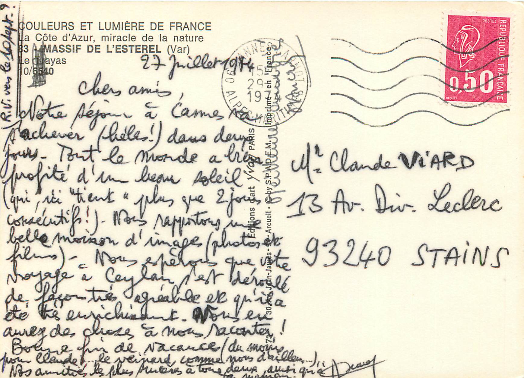 Côte d'Azur — Massif de l'Esterel — Éditions Jean-Jacques Acquell — Reverso