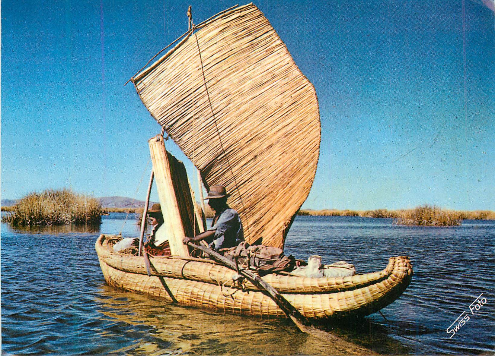 CPM Puno Lago Titicaca Peru Balsa de los Uros en el Lago