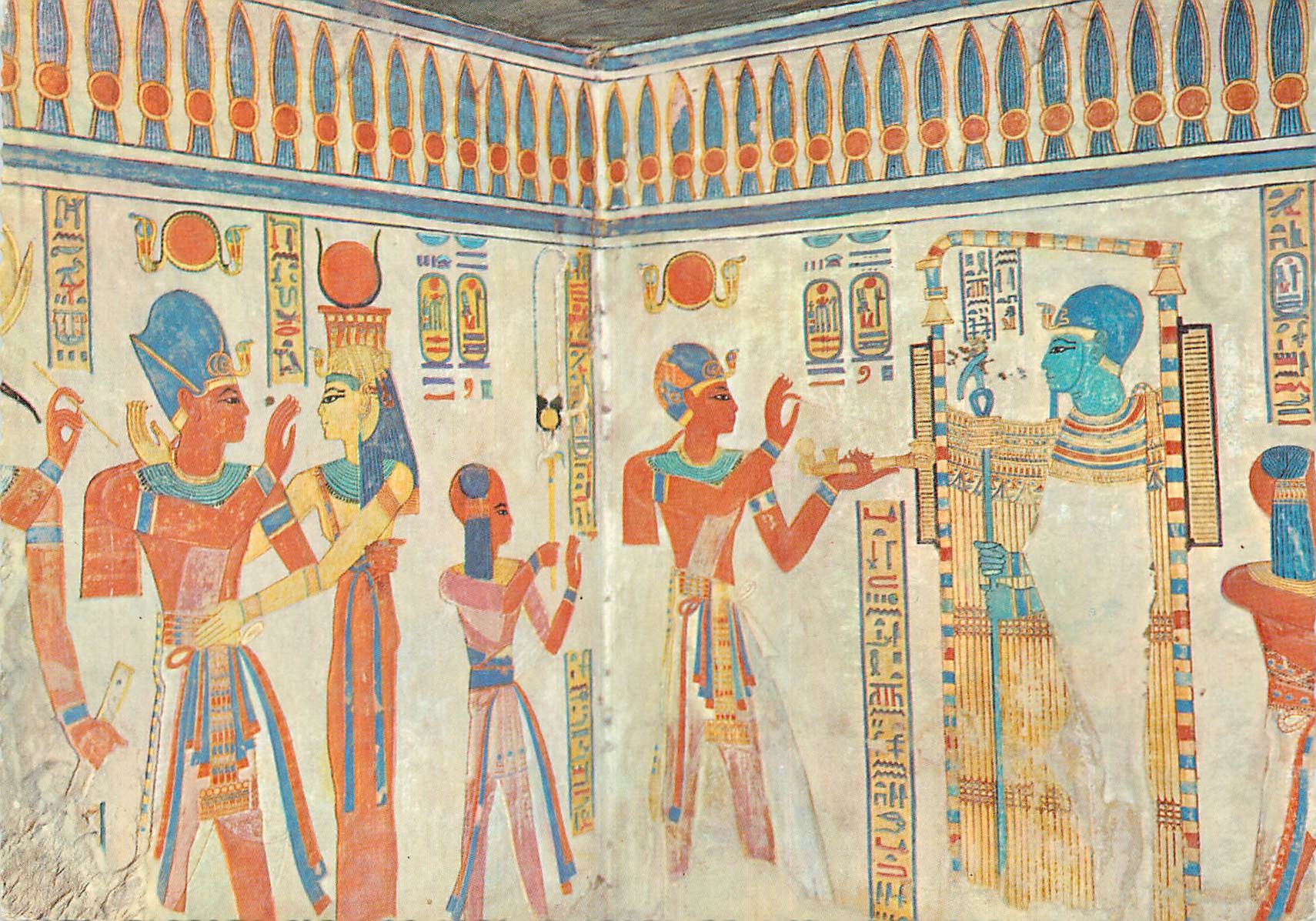 CPM Luxor Queens Valley Mural Painting in the Tomb of Amen her Khopsef