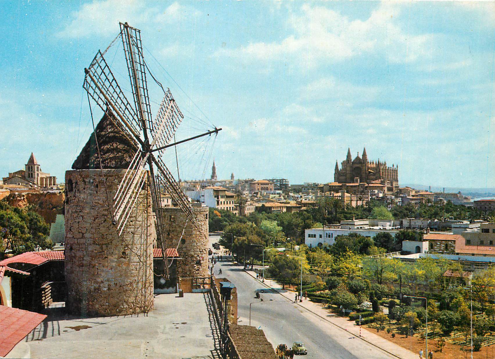 CPM Mallorca Palma The Mill in the background the Cathedral