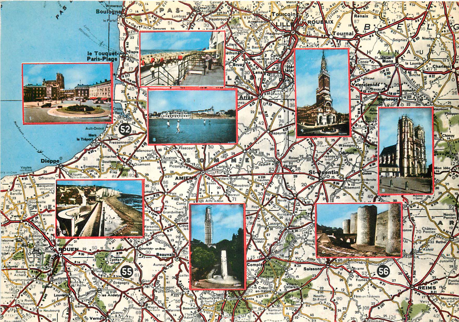 CPM La Somme Abbeville Fort Mahon Le Crotoy Albert
