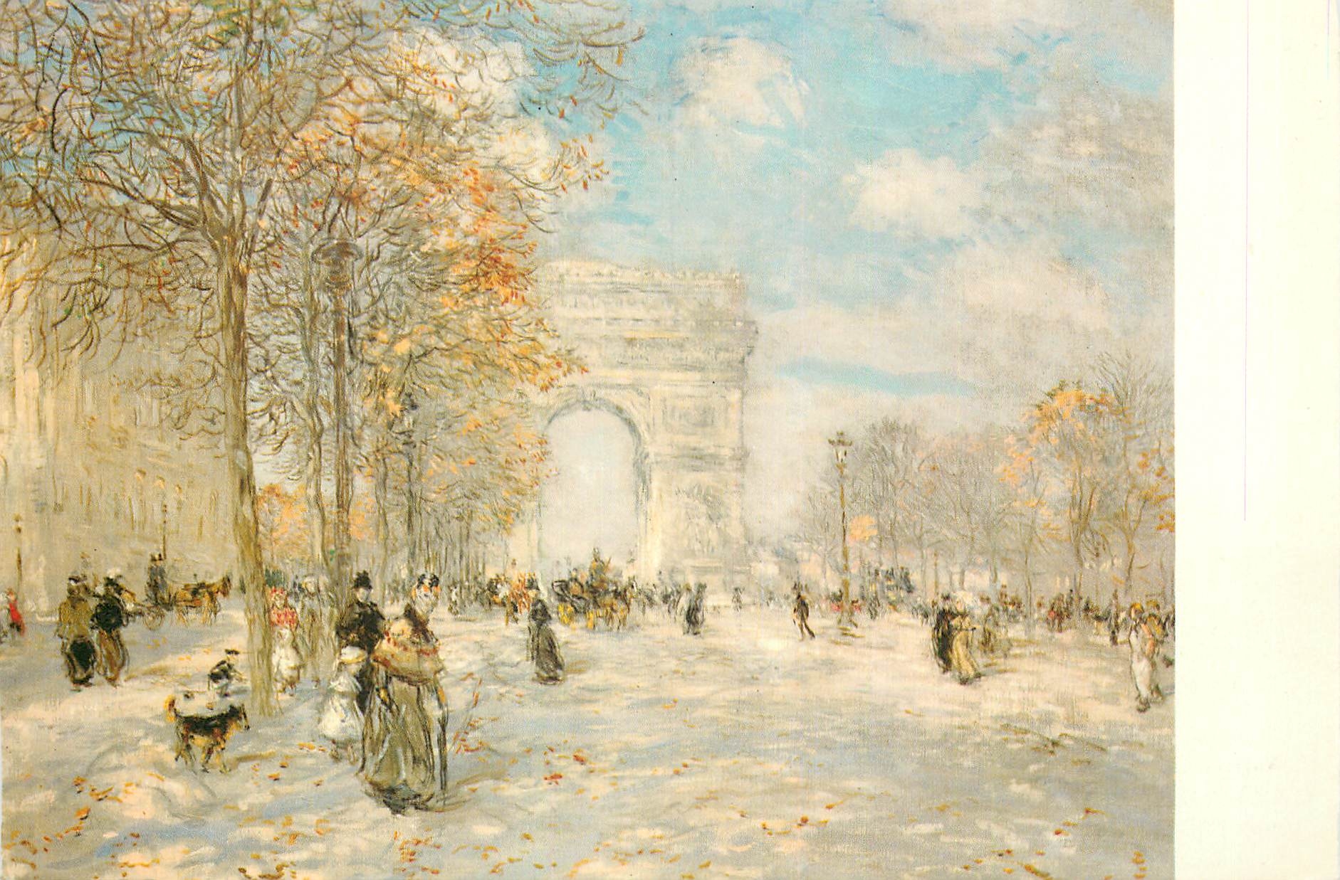 CPM Jean Francois Raffaelli L Arc de Triomphe et les Champs Elysees Canvas