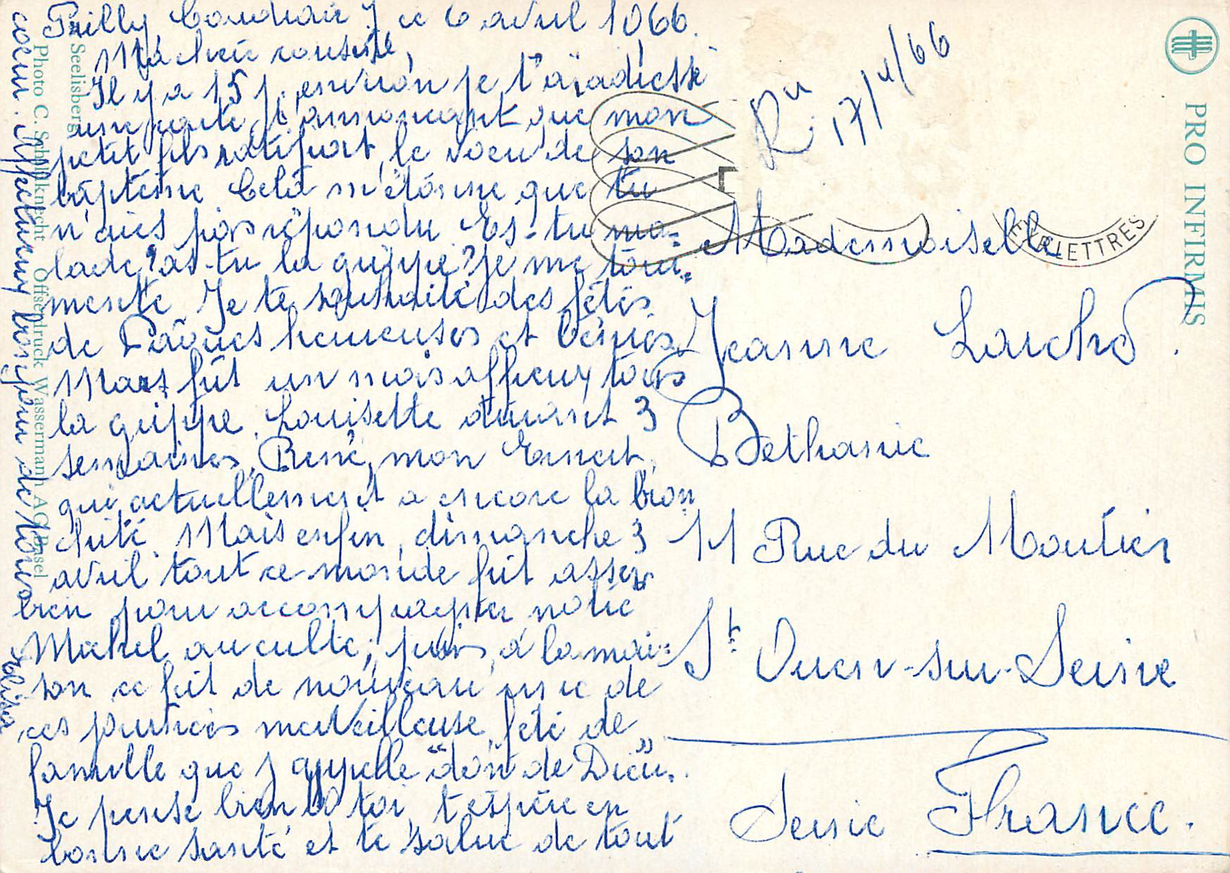 CPM Pro Infirmis Seelisberg — Verso