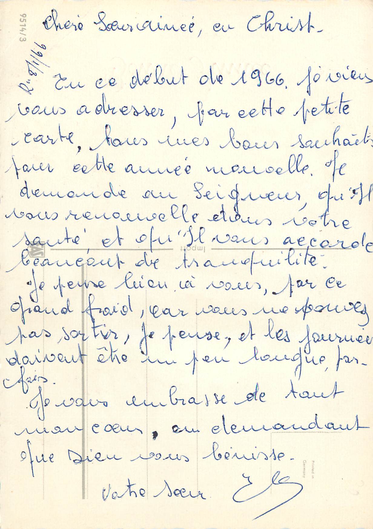 CPM Bonne Anne Heureux l homme qui craint l Eternel I — Verso