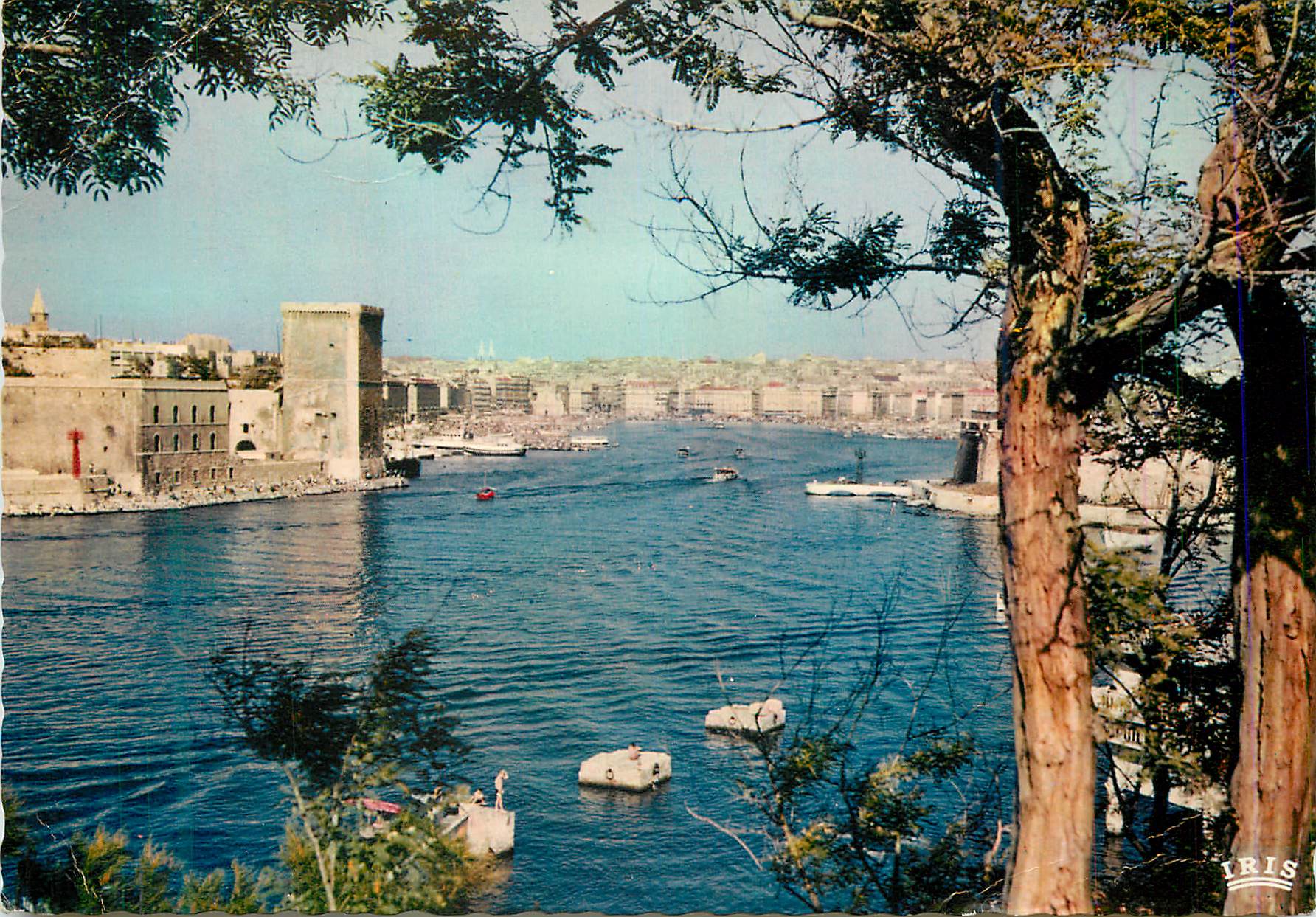 CPM Reflets de Provence Marseille B du R Le Vieux Port vu des Jardins du Pharo