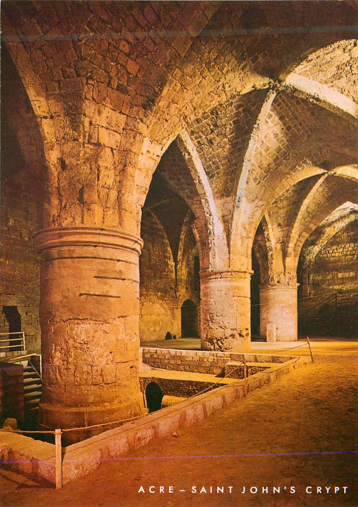 CPM Acre Saint Johns Cyrpt A Gothic Ribs Arch Hail where Knight and Pilgrim Dined